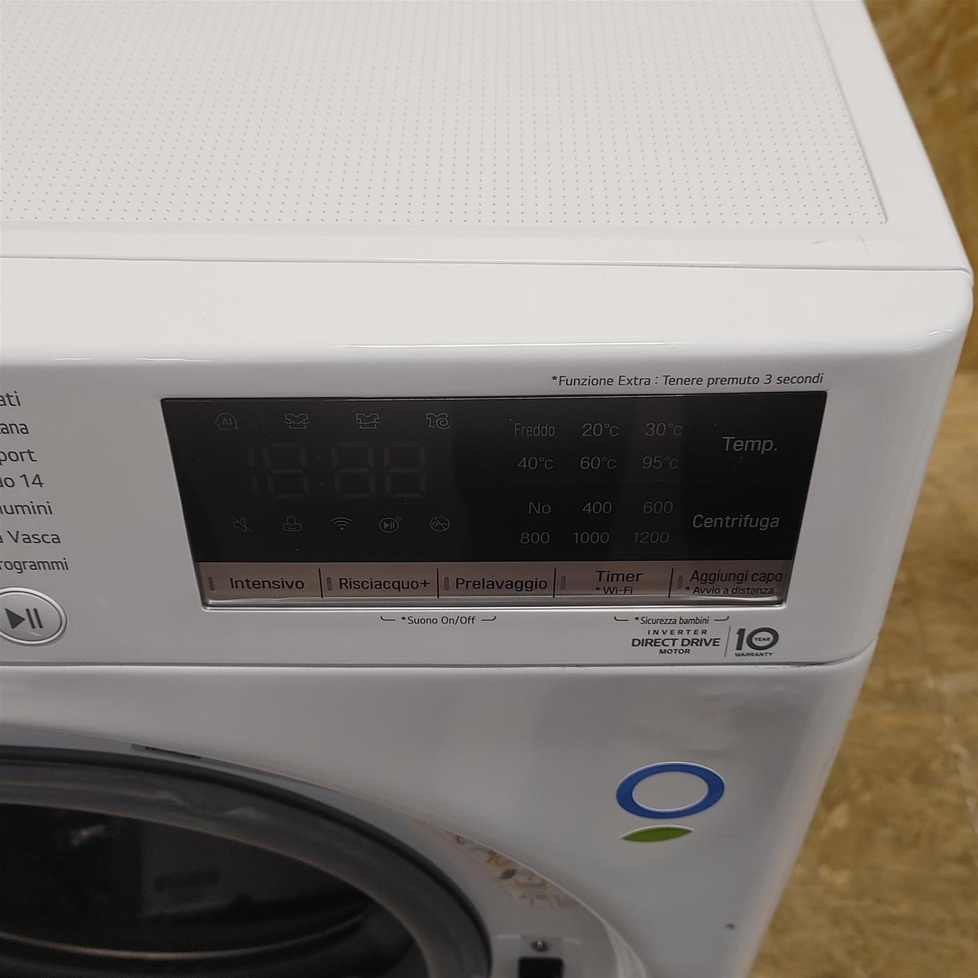 Lavatrice LG F2WV5S8S0E Caricamento frontale 8,5 kg 1200 Giri/min Bianco