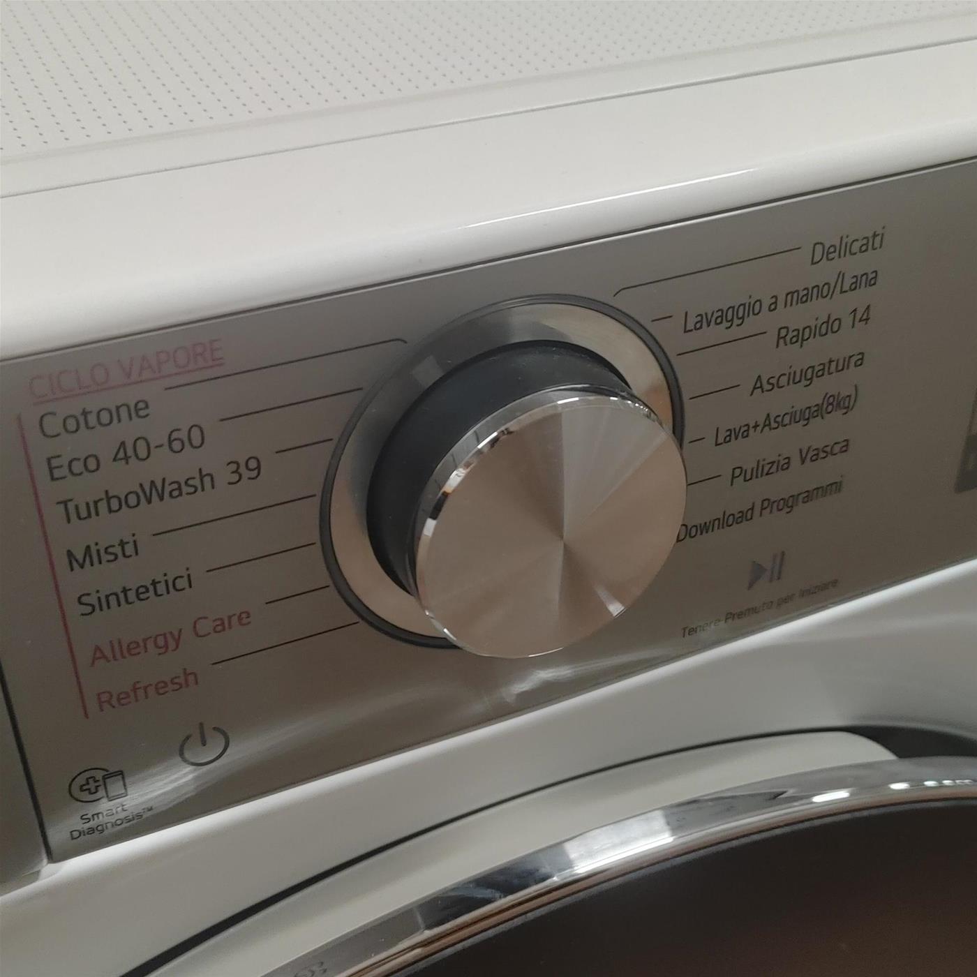 LG F4DV912H2EA lavasciuga Libera installazione Caricamento frontale Nero, Bianco E