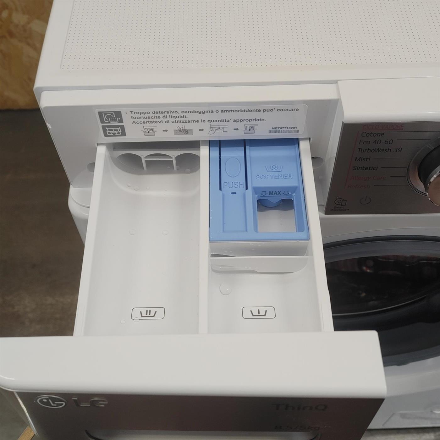 Lavasciuga LG F2DV9S8H2E Libera installazione Caricamento frontale Bianco E