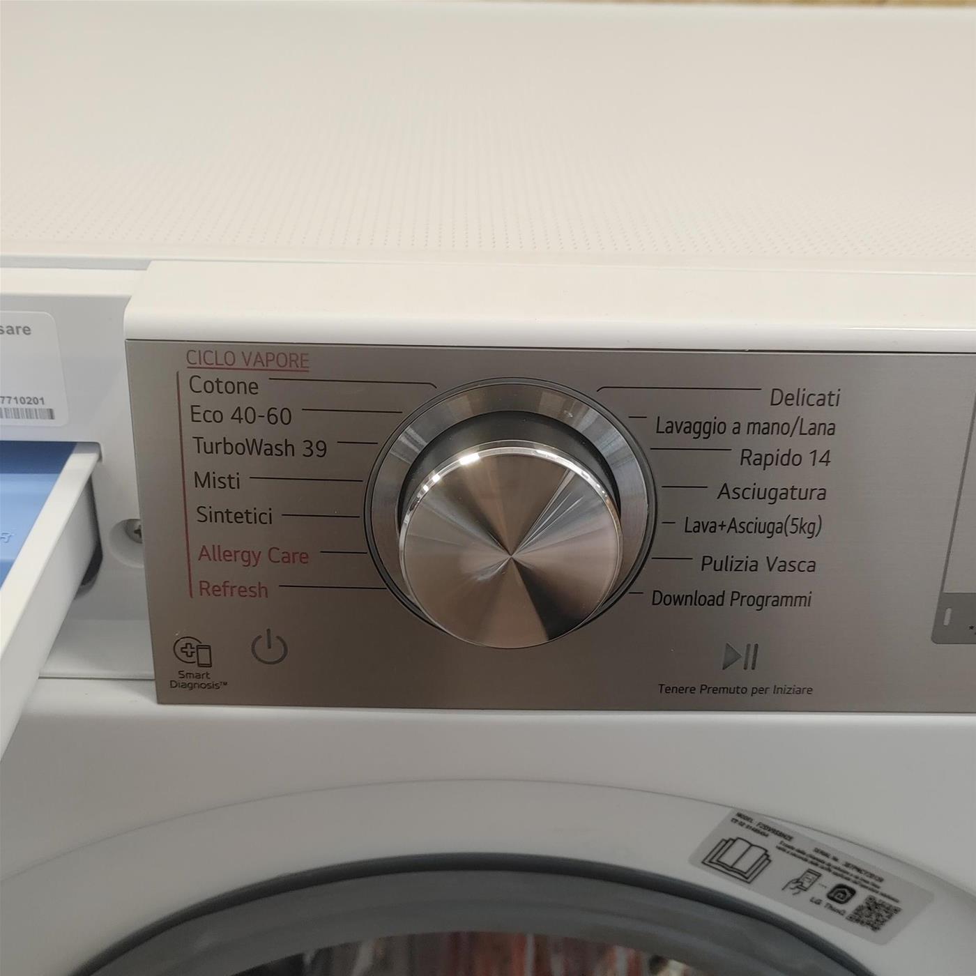 Lavasciuga LG F2DV9S8H2E Libera installazione Caricamento frontale Bianco E