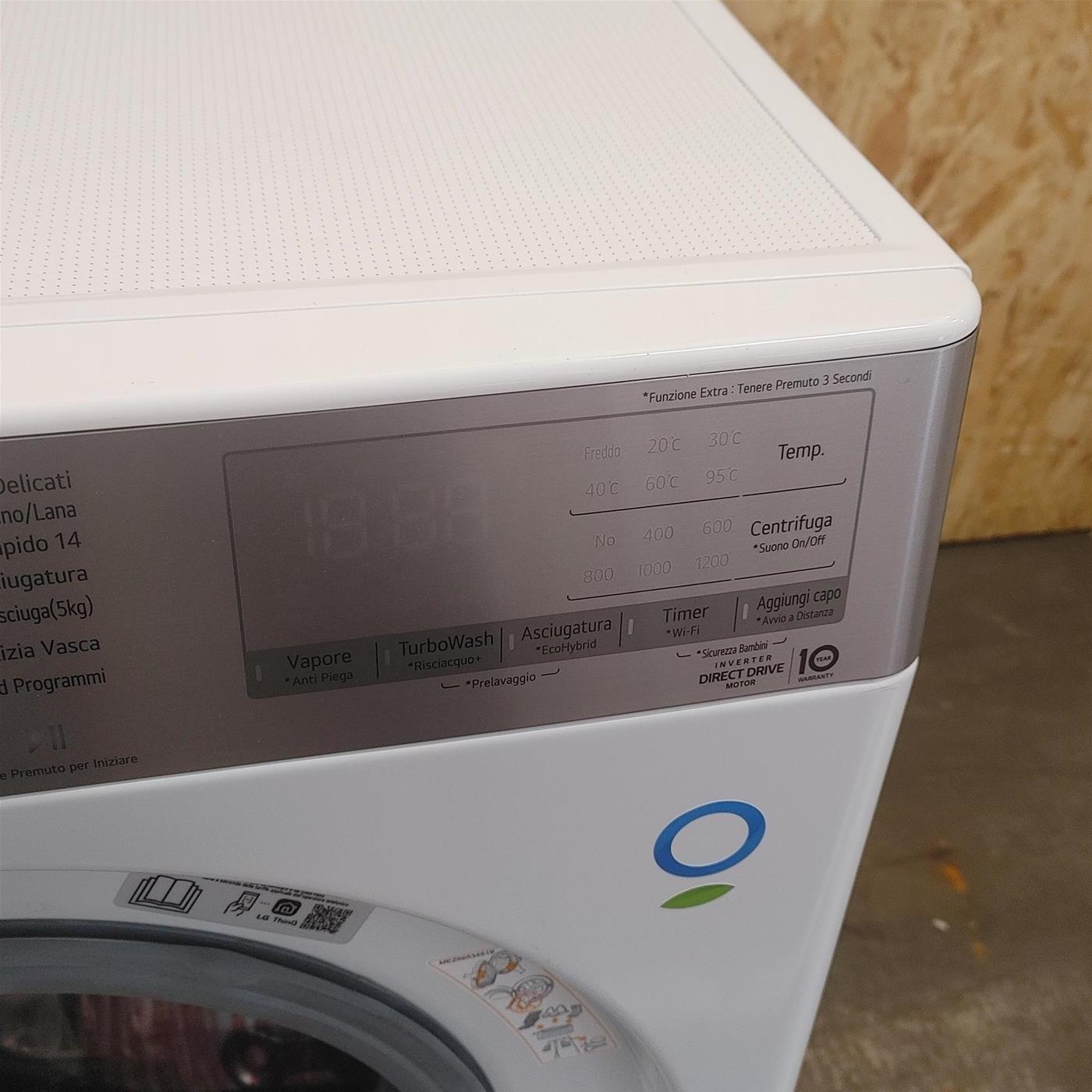 Lavasciuga LG F2DV9S8H2E Libera installazione Caricamento frontale Bianco E