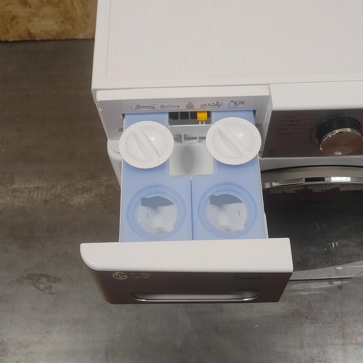 LG F4DV912H2EA lavasciuga Libera installazione Caricamento frontale Nero, Bianco E