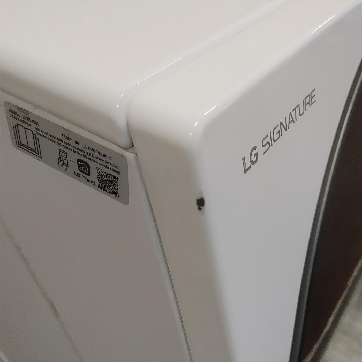 LG LSWD100E lavasciuga Libera installazione Caricamento frontale Bianco A