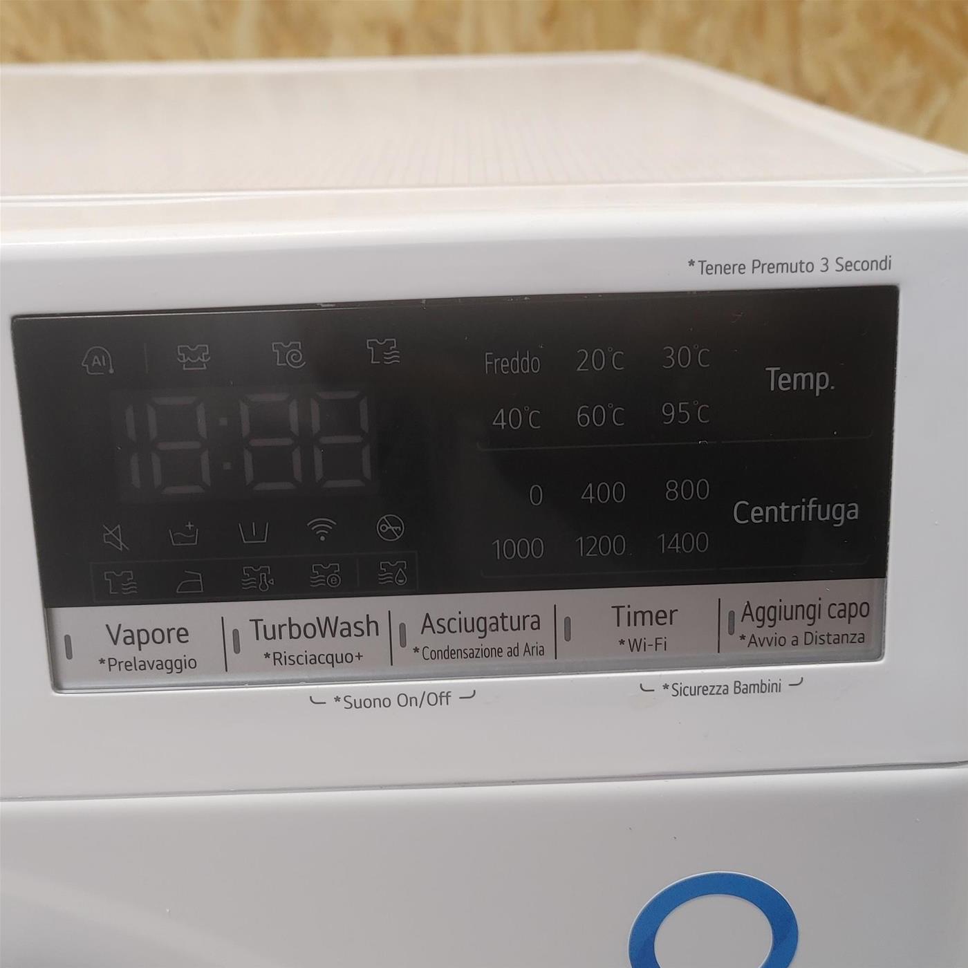 LG D4R7011TSWG lavatrice asciugatrice Libera installazione Carica frontale Nero, Bianco D