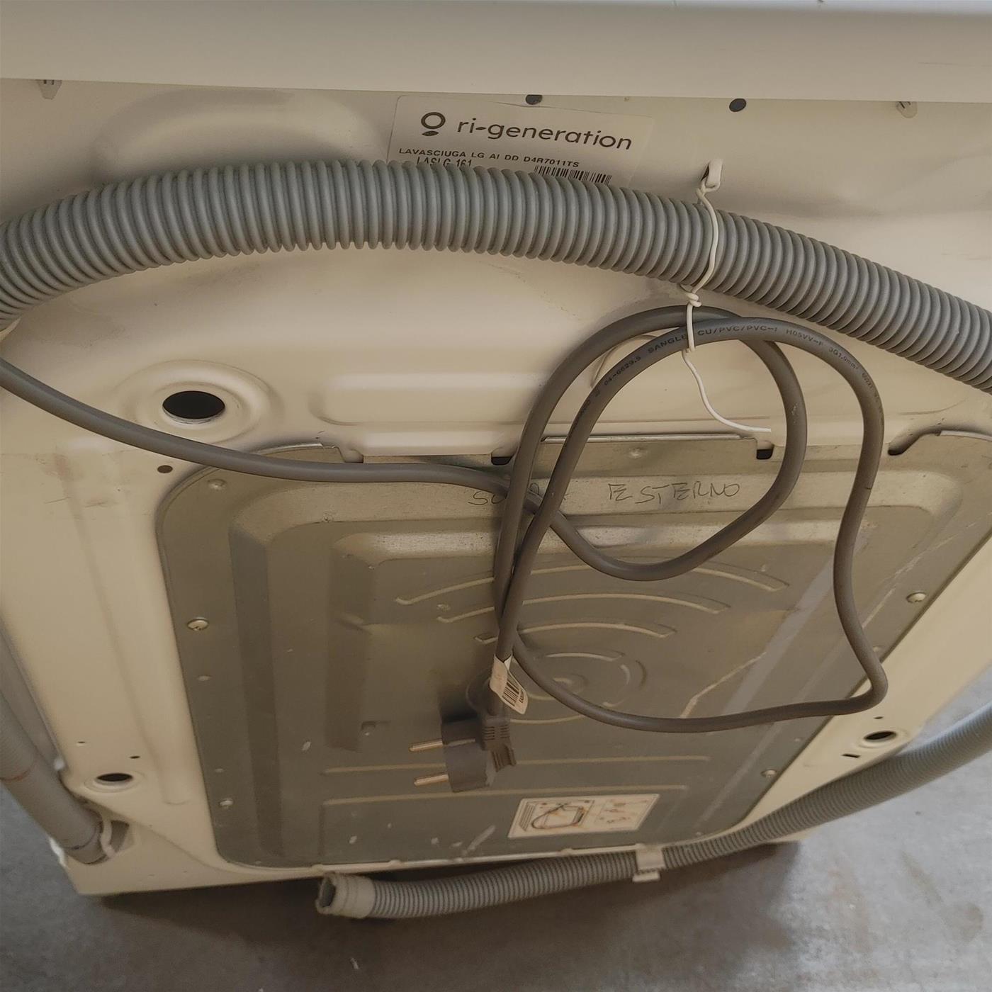 LG D4R7011TSWG lavatrice asciugatrice Libera installazione Carica frontale Nero, Bianco D