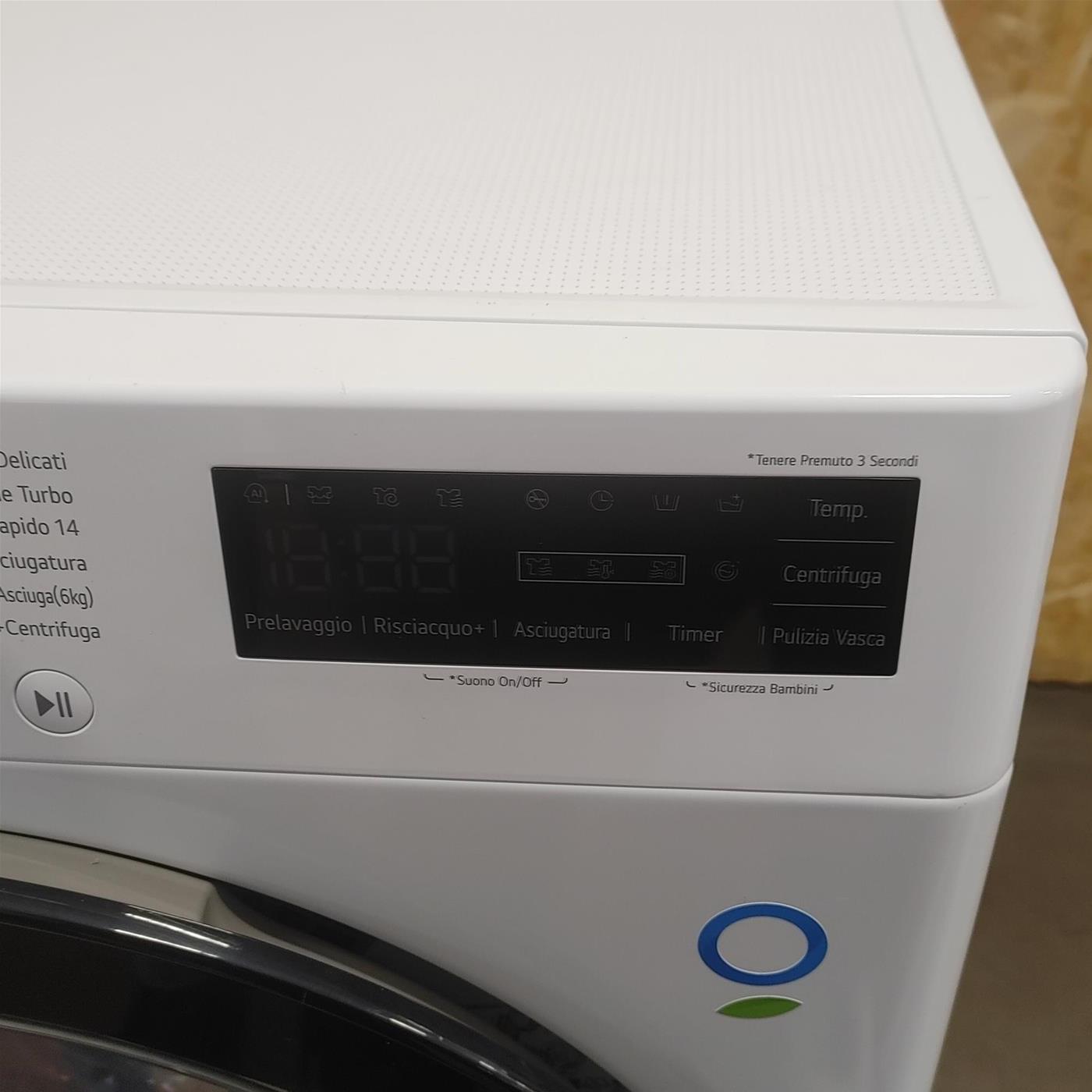 LG D4R3009NSWW Lavasciuga 9/6kg AI DD, Classe D, 1400 giri, Vapore, Eco Hybrid