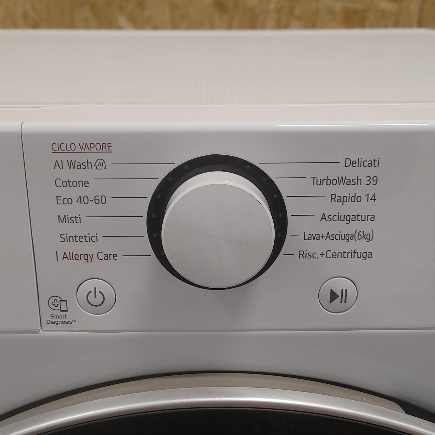 LG D4R5010TSWS lavatrice asciugatrice Libera installazione Carica frontale Bianco D