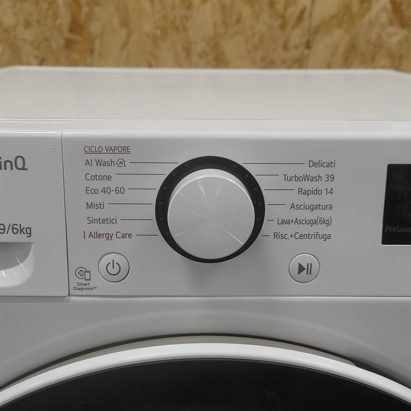 Lavasciuga intelligente LG D4R3009NSWB AI DD Eco Hybrid 9/6 Kg