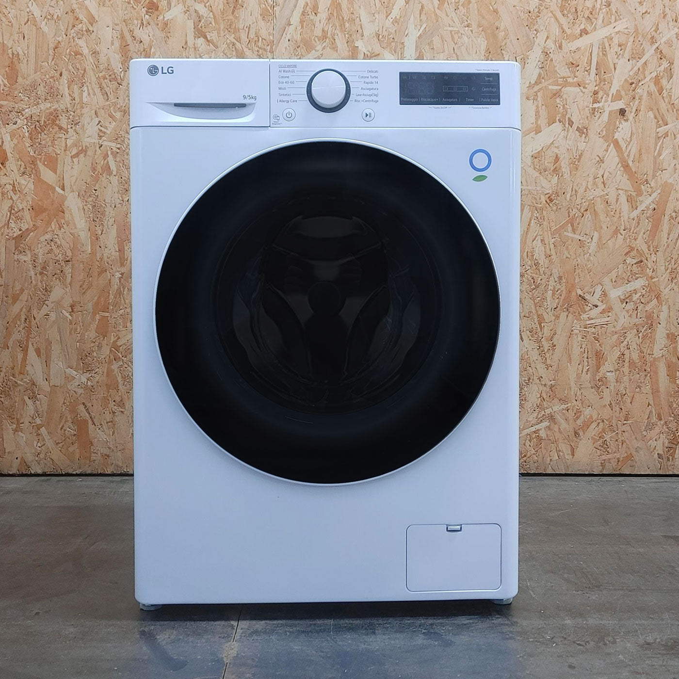 LG D2R5S09TSWW lavatrice asciugatrice Libera installazione Carica frontale Bianco E