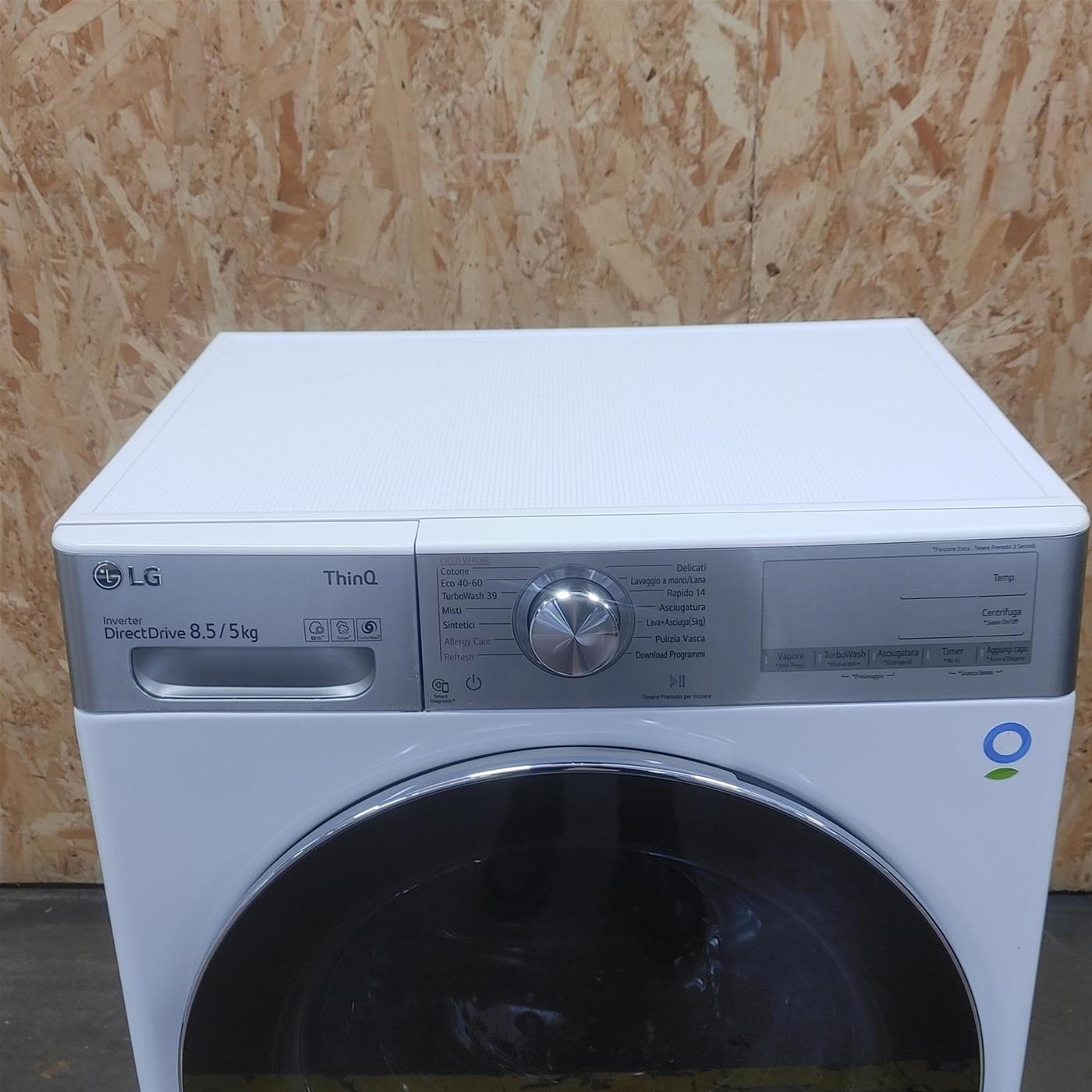 Lavasciuga intelligente LG F2DV9S8H2E Slim Vapore TurboWash 360 8,5/5Kg