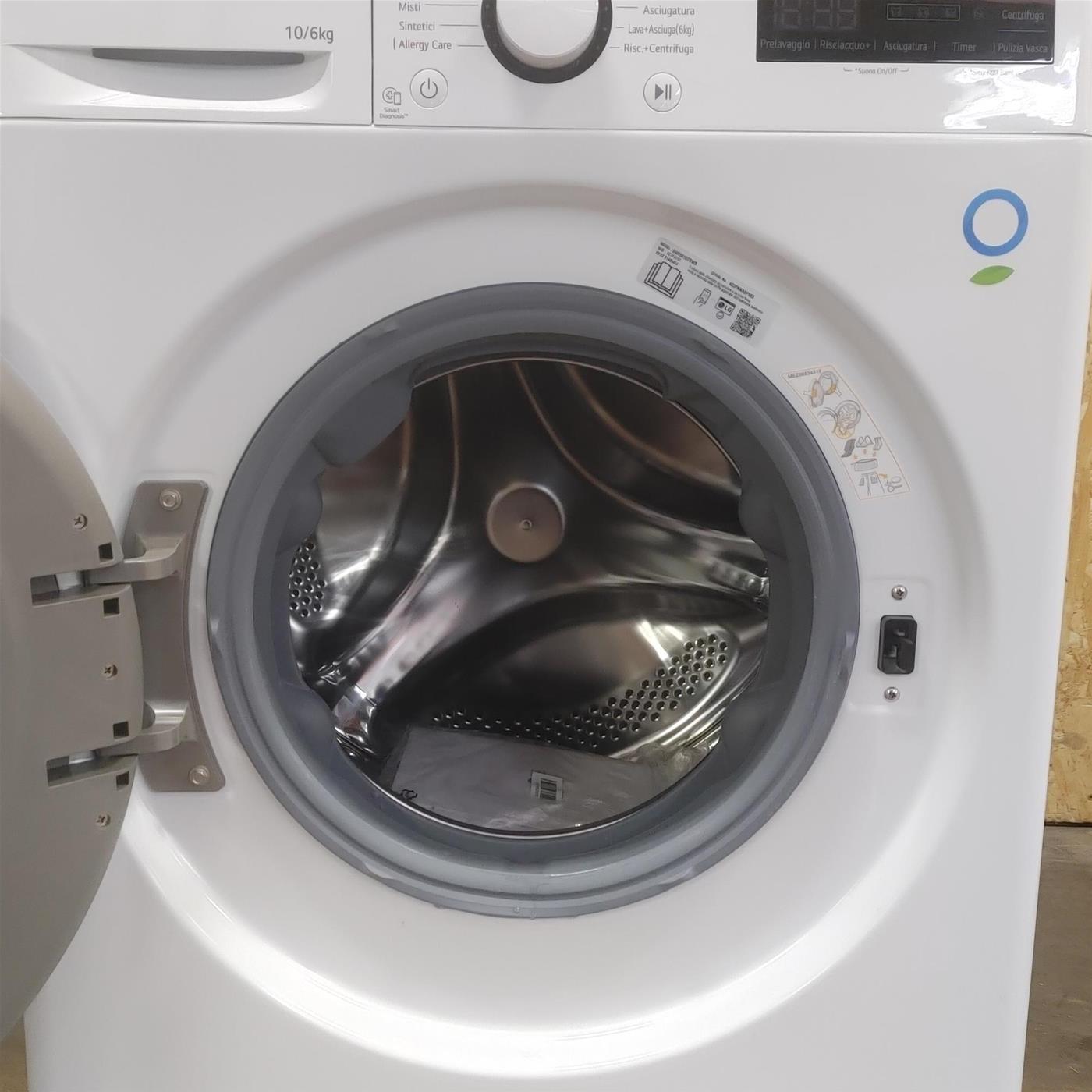 LG D4R5010TSWS lavatrice asciugatrice Libera installazione Carica frontale Bianco D