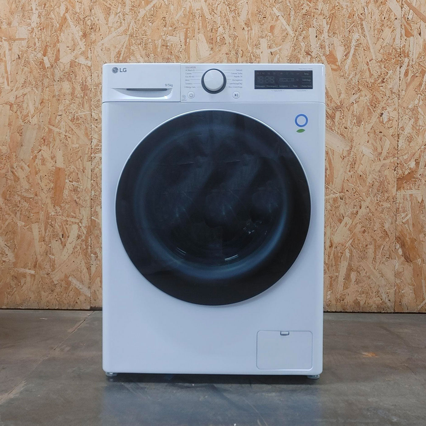 LG D2R5S09TSWW lavatrice asciugatrice Libera installazione Carica frontale Bianco E