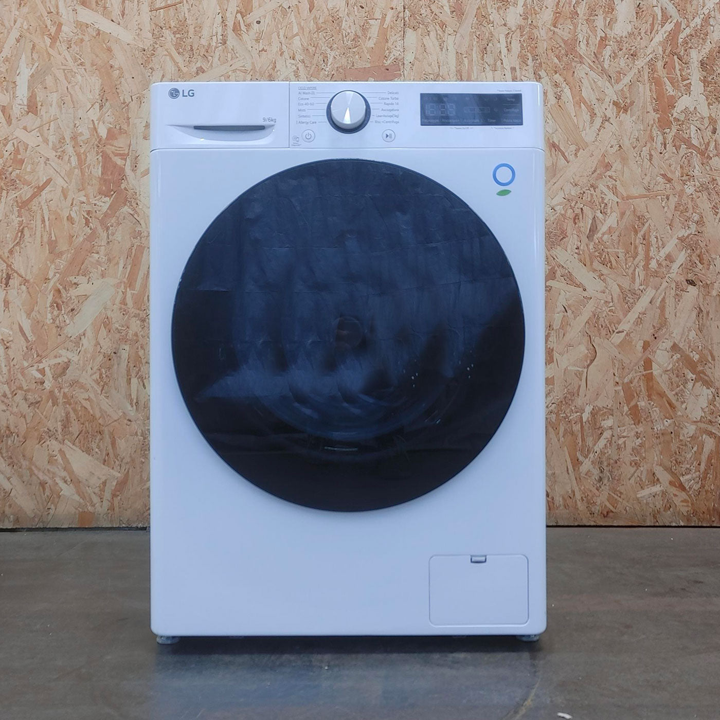 LG D4R3009NSWW Lavasciuga 9/6kg AI DD, Classe D, 1400 giri, Vapore, Eco Hybrid