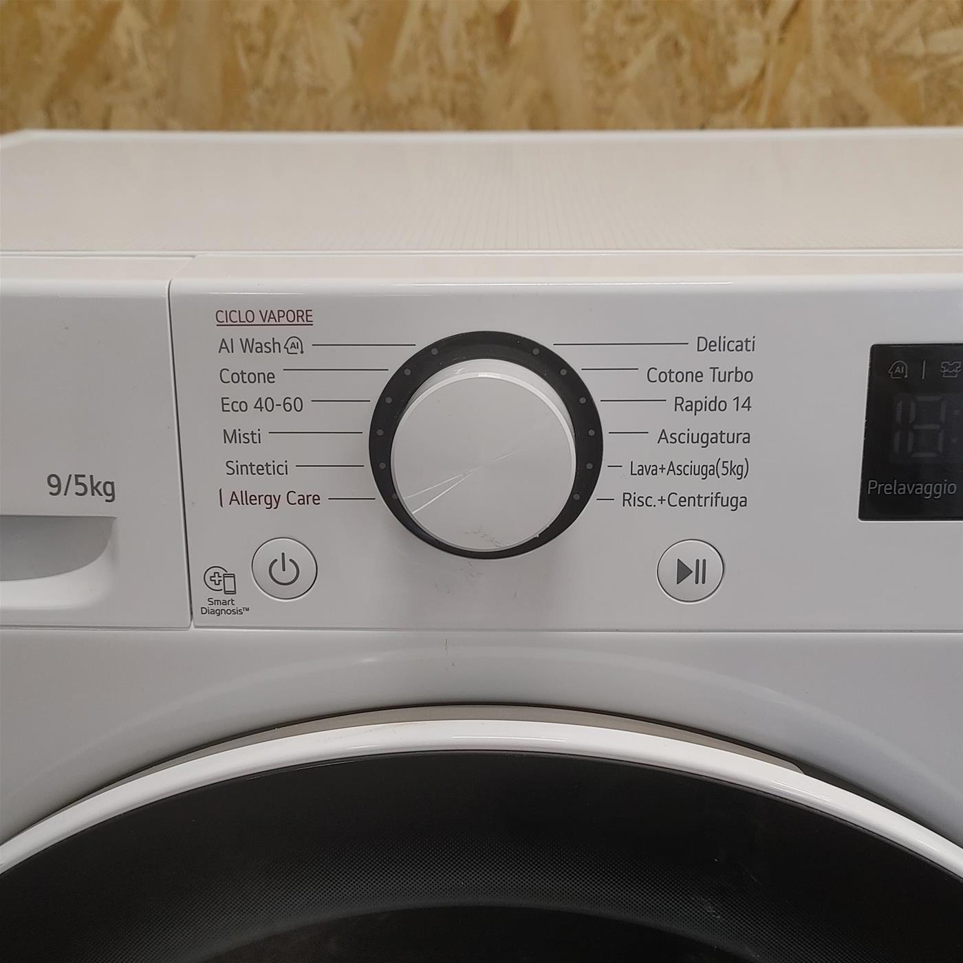 Lavasciuga slim LG D2R5S09TSWW AI DD 9/5Kg