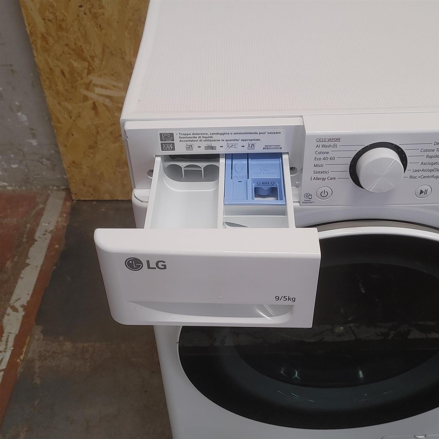 Lavasciuga slim LG D2R5S09TSWW AI DD 9/5Kg