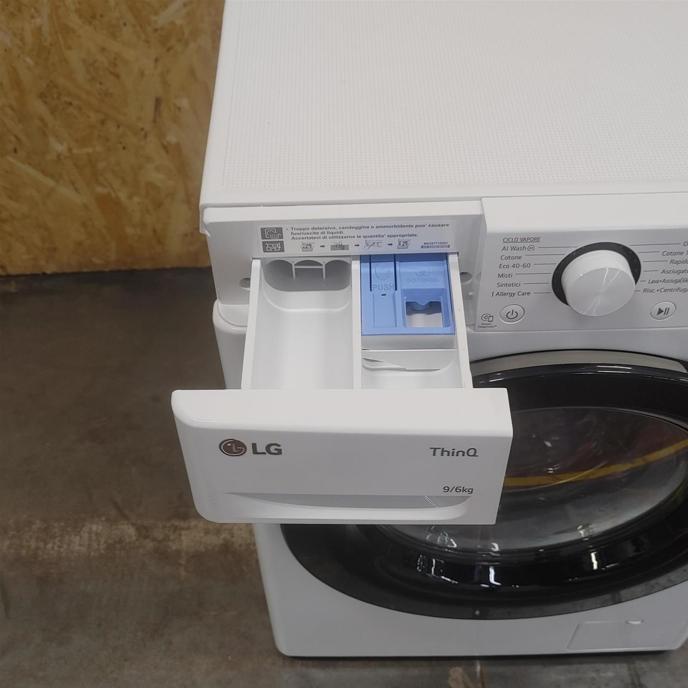 Lavasciuga intelligente LG D4R3009NSWB 9/6kg