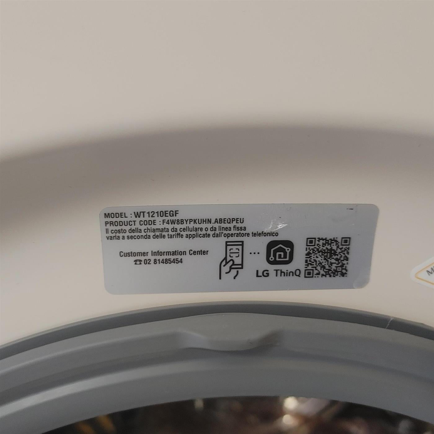 Lavatrice LG WashTower WT1210EGF 12/10 Kg AI DD