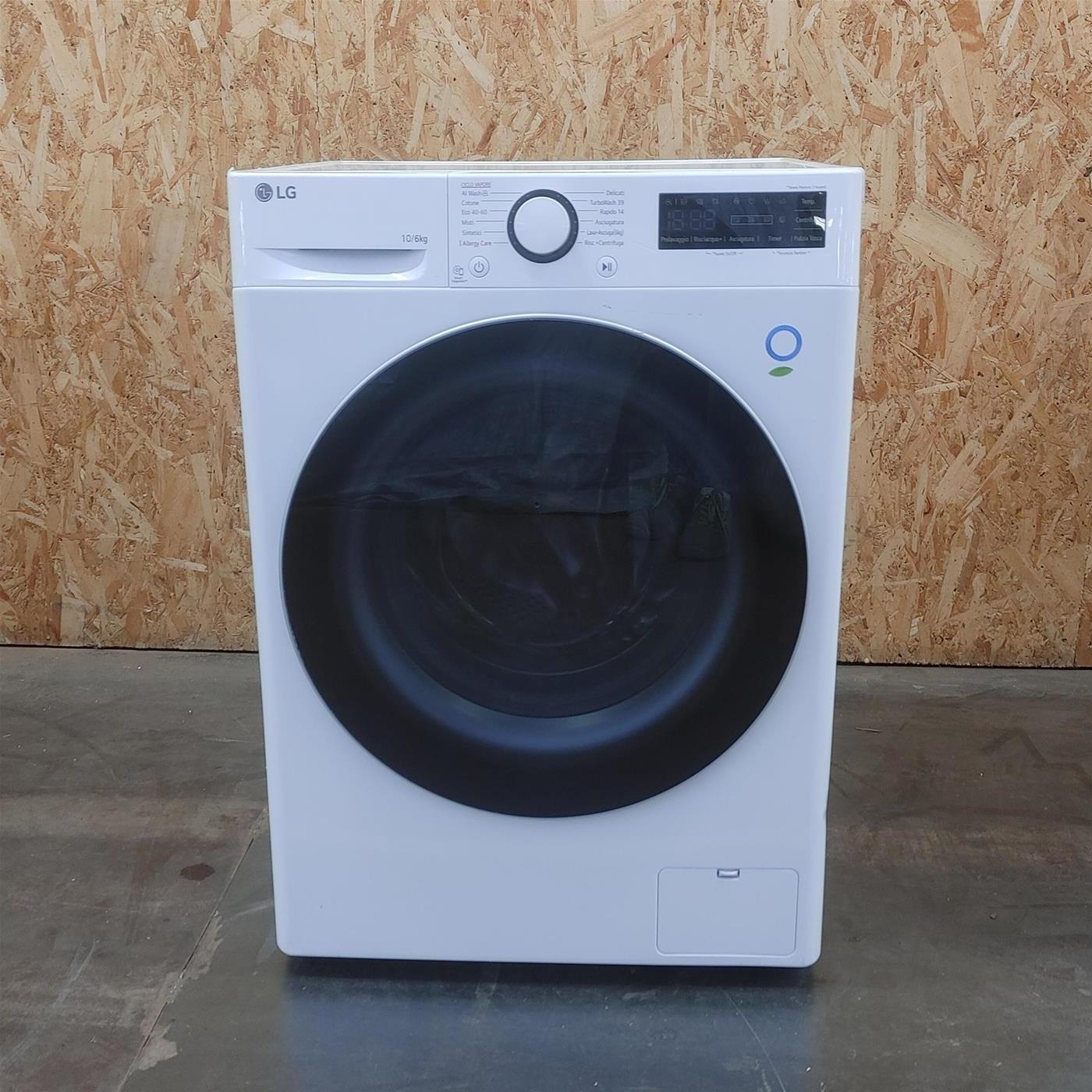 Lavasciuga LG D4R5010TSWS AI DD, TurboWash 360, Vapore, 10/6kg