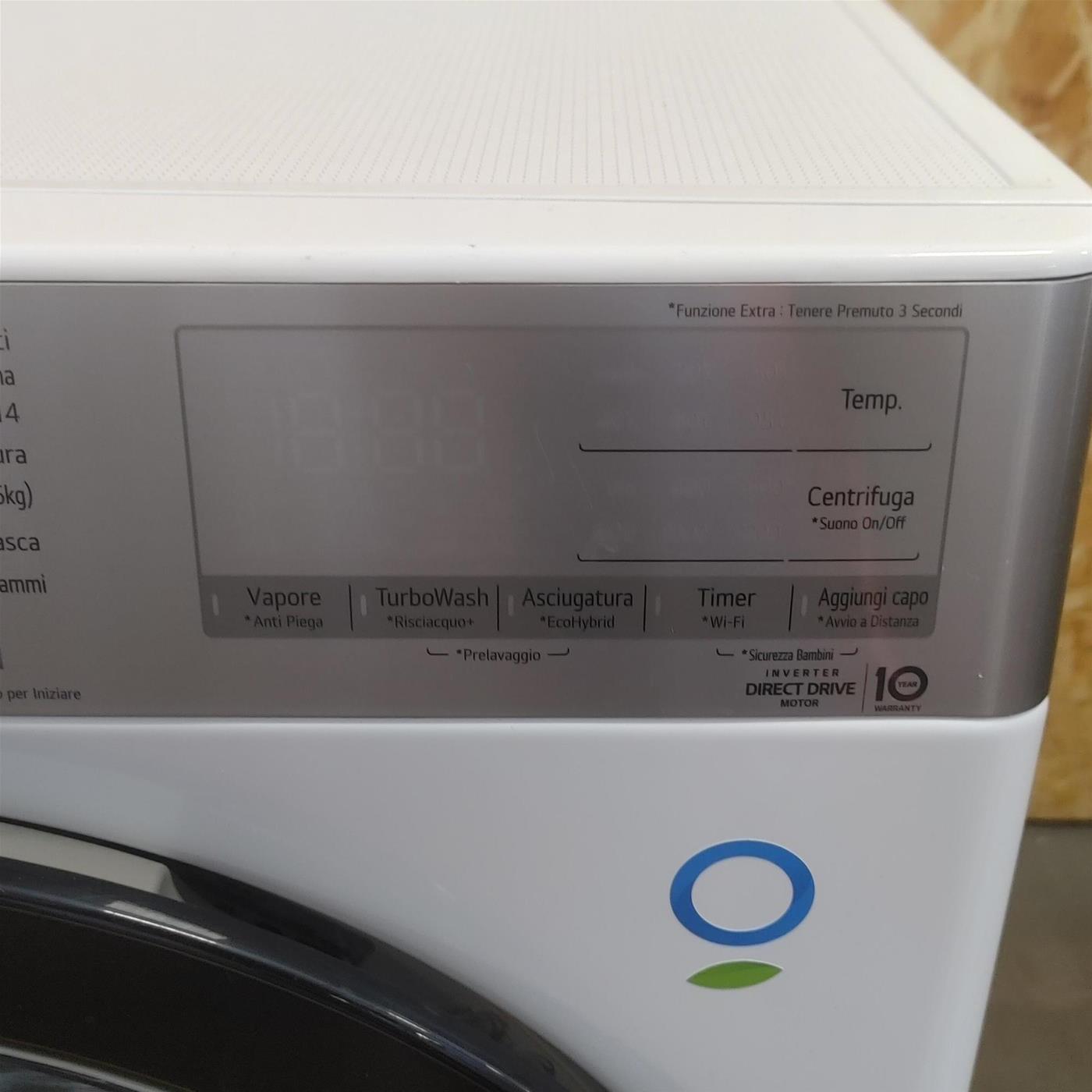 Lavasciuga intelligente LG F2DV9S8H2E Slim AIDD Vapore TurboWash 360 8.5/5Kg