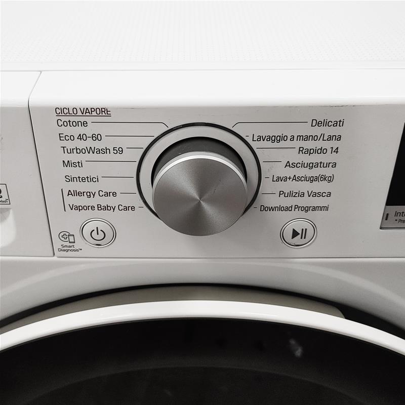 LG F4DV509H0E Lavasciuga Intelligente AIDD 9/6kg Vapore TurboWash 1400 Giri/min Carica frontale Classe E
