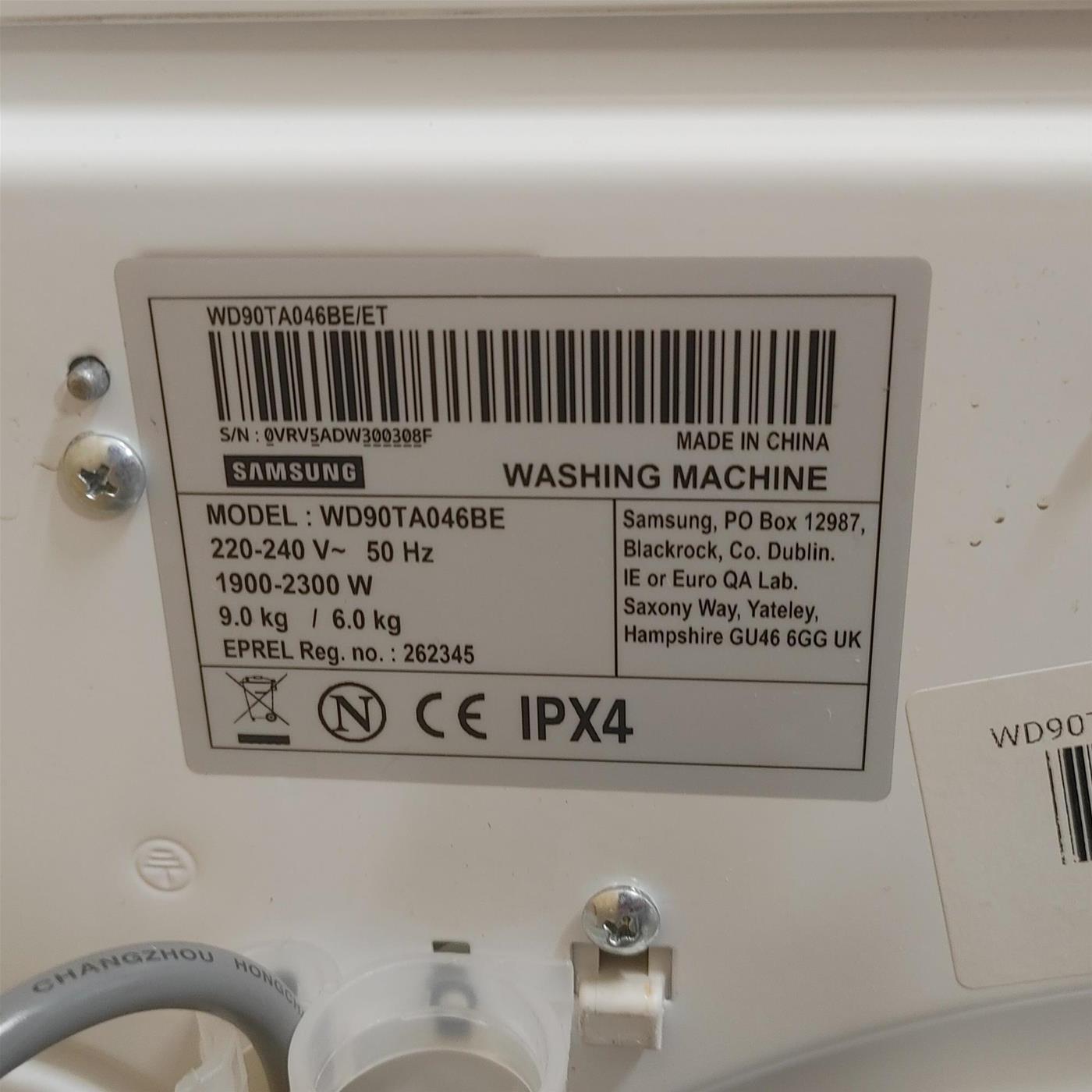 Lavasciuga Samsung Crystal Clean WD90TA046BE/ET 9/6 Kg