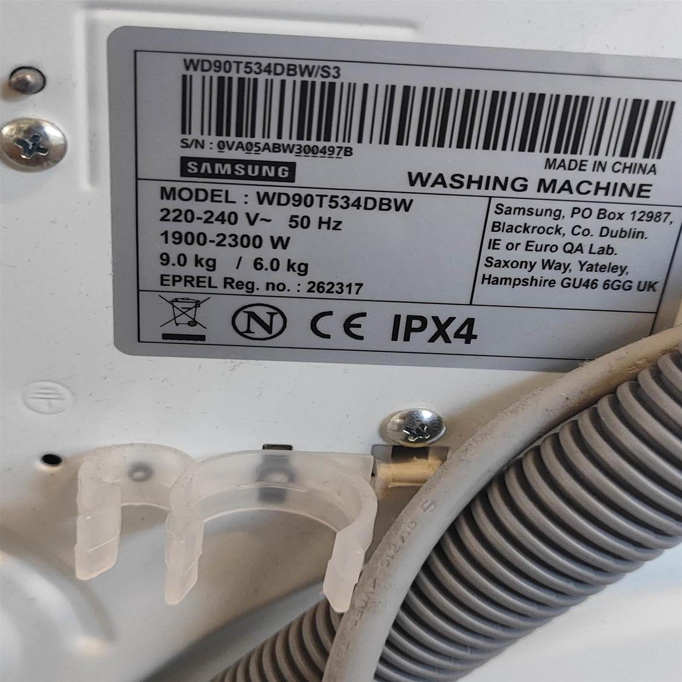 Lavasciuga Samsung WD90T534DBW/S1 9/6 Kg