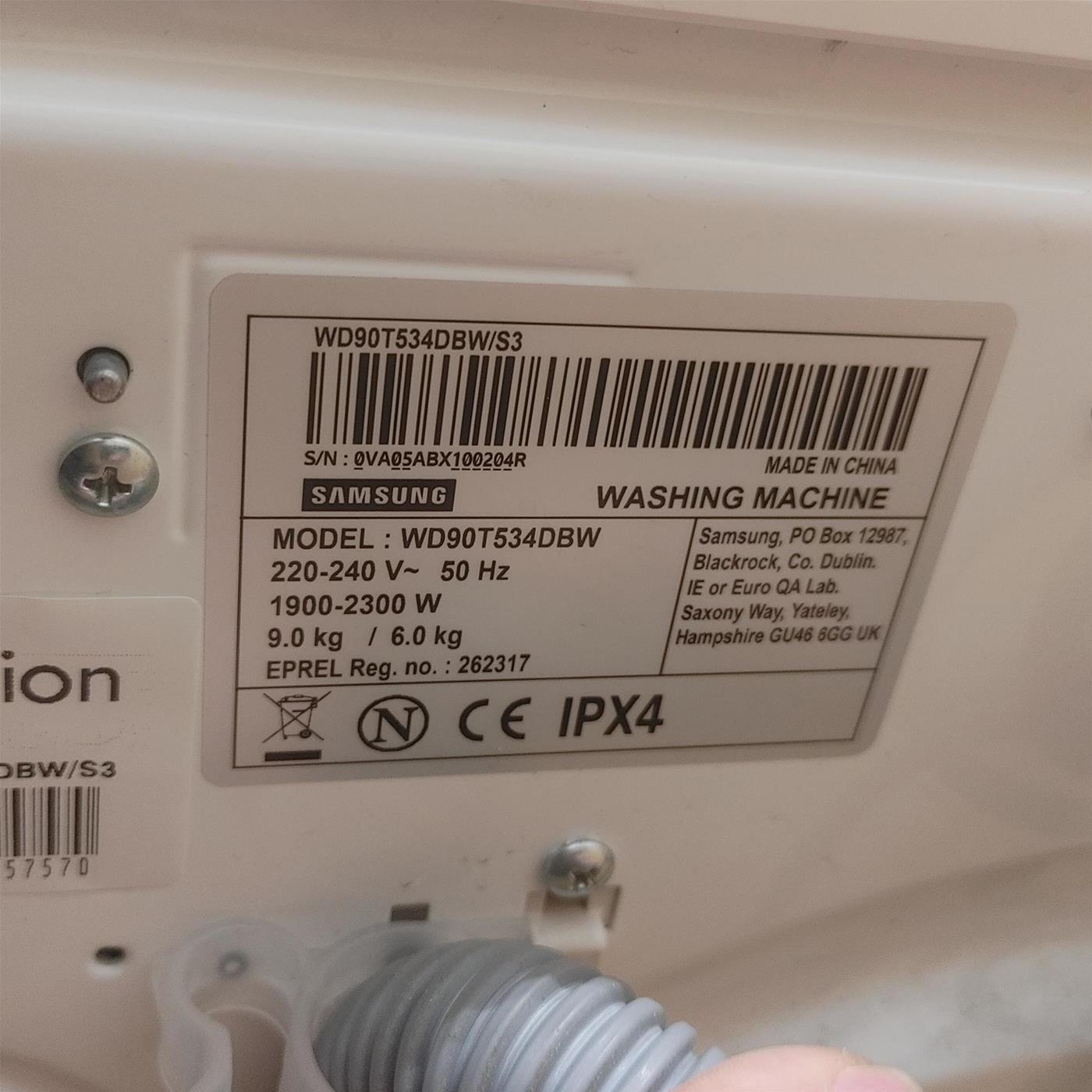 Lavasciuga Samsung WD90T534DBW/S1 9/6 Kg