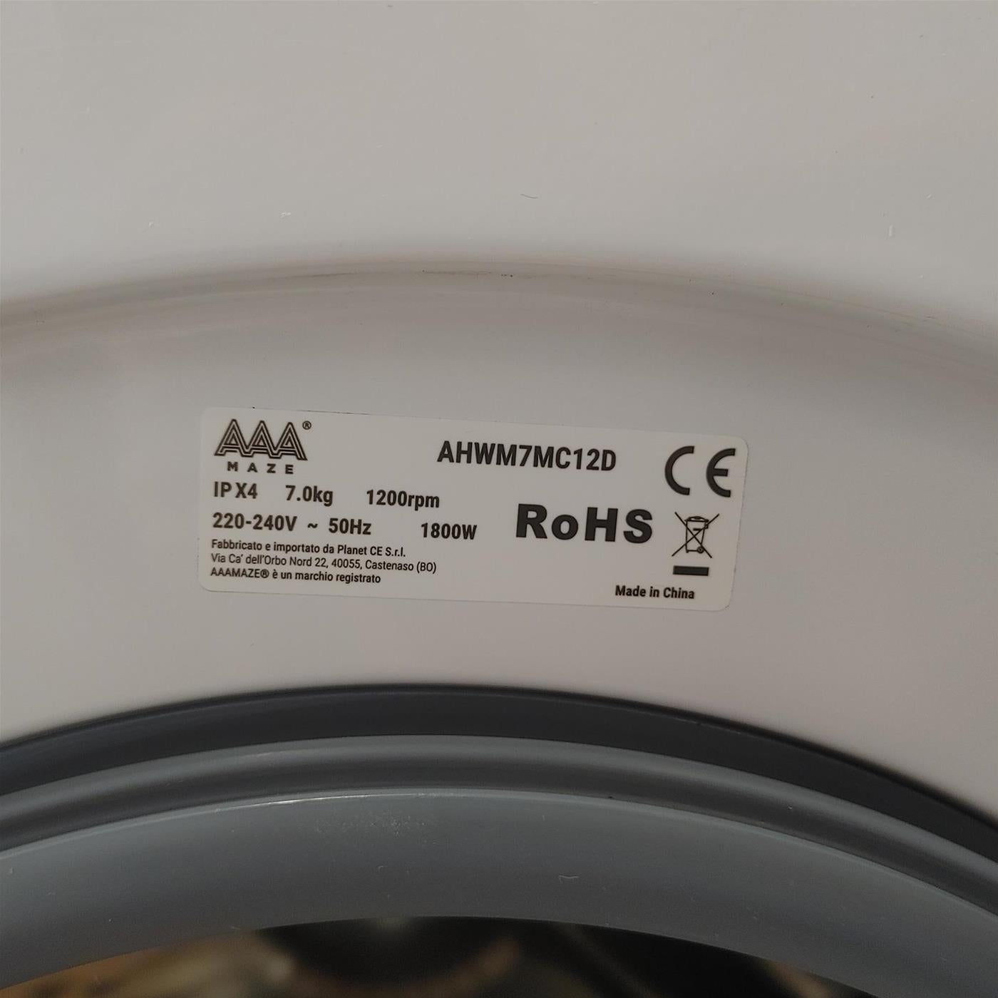 Lavatrice AAAMAZE AHWM7MC12D 7 Kg