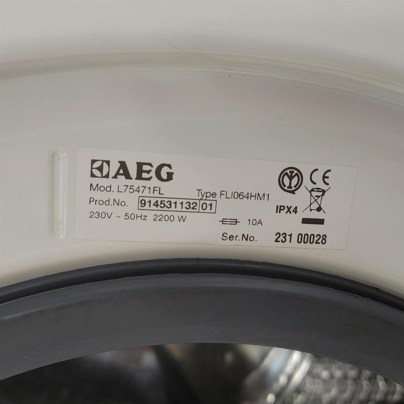 Lavatrice AEG L75471FL Carica frontale 7 kg 1400 Giri/min Bianco