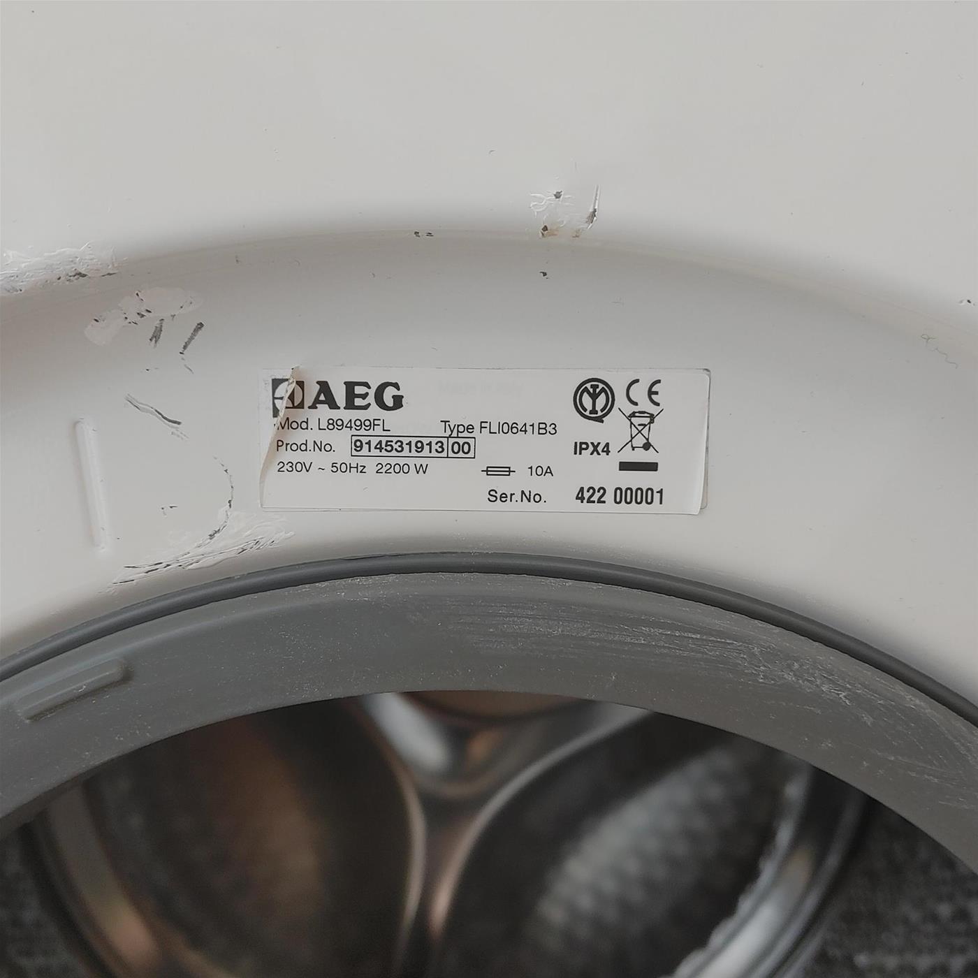 Lavatrice AEG L89499FL Carica frontale 9 kg 1400 giri Bianco