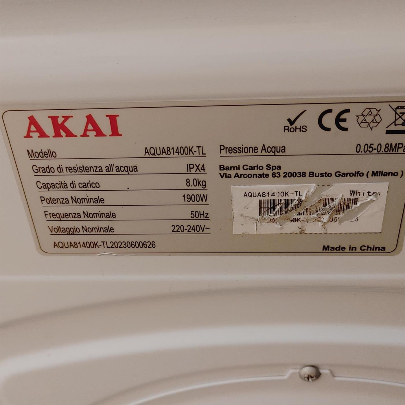 AKAI Lavatrice AQUA81400KTL 8 Kg