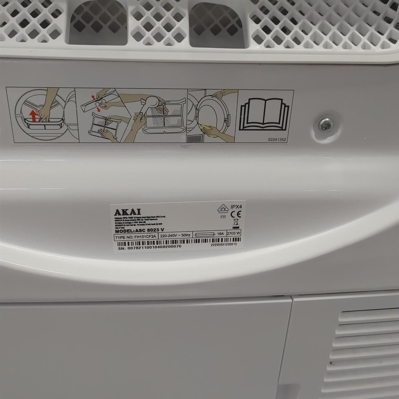 AKAI Asciugatrice ASC8023V 8 Kg Classe B