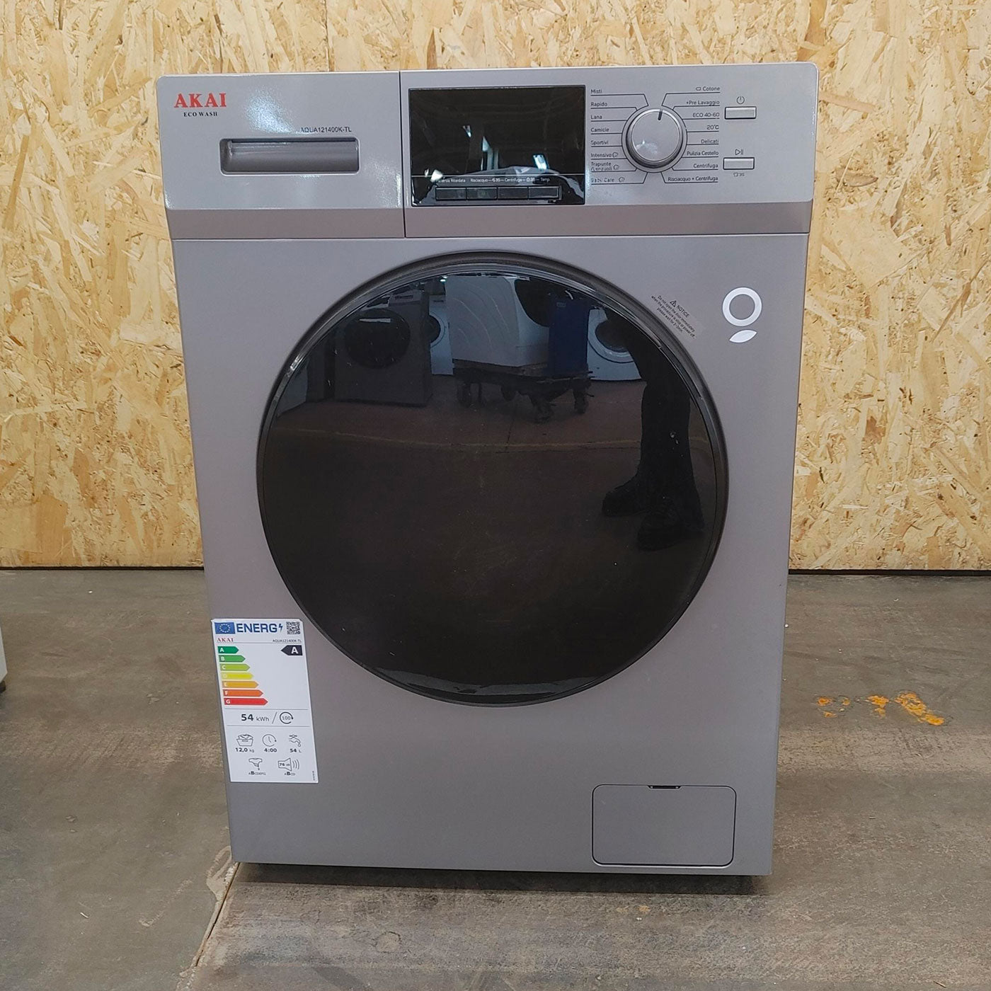 AKAI Lavatrice AQUA121400KTL Silver 12 Kg