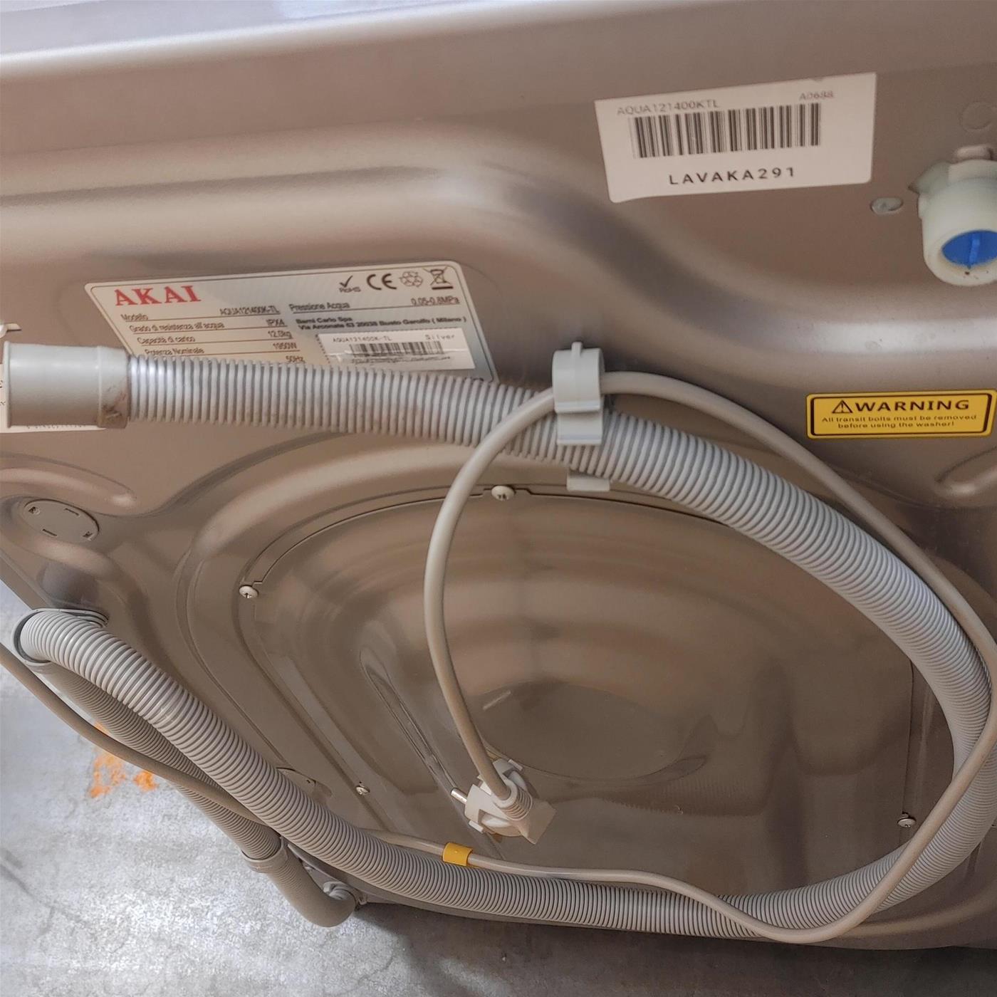 AKAI Lavatrice AQUA121400KTL Silver 12 Kg