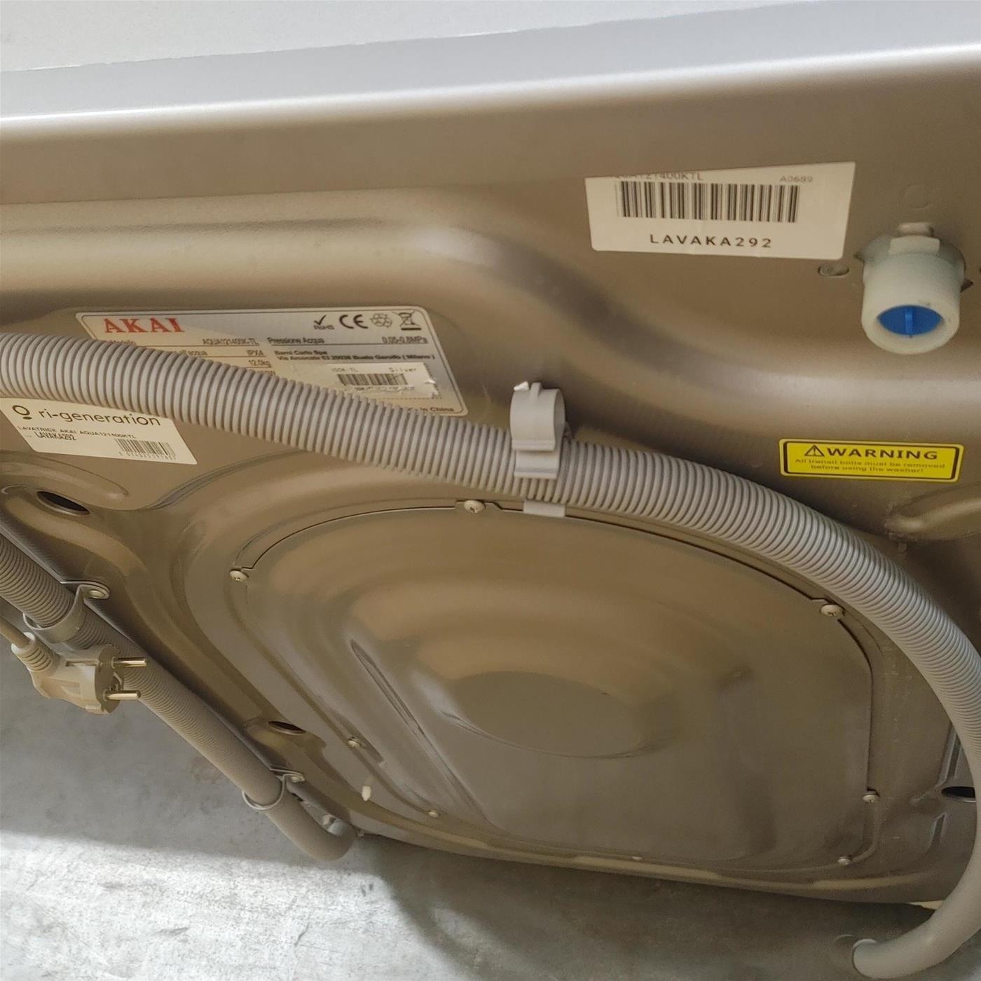 AKAI Lavatrice AQUA121400KTL Silver 12 Kg