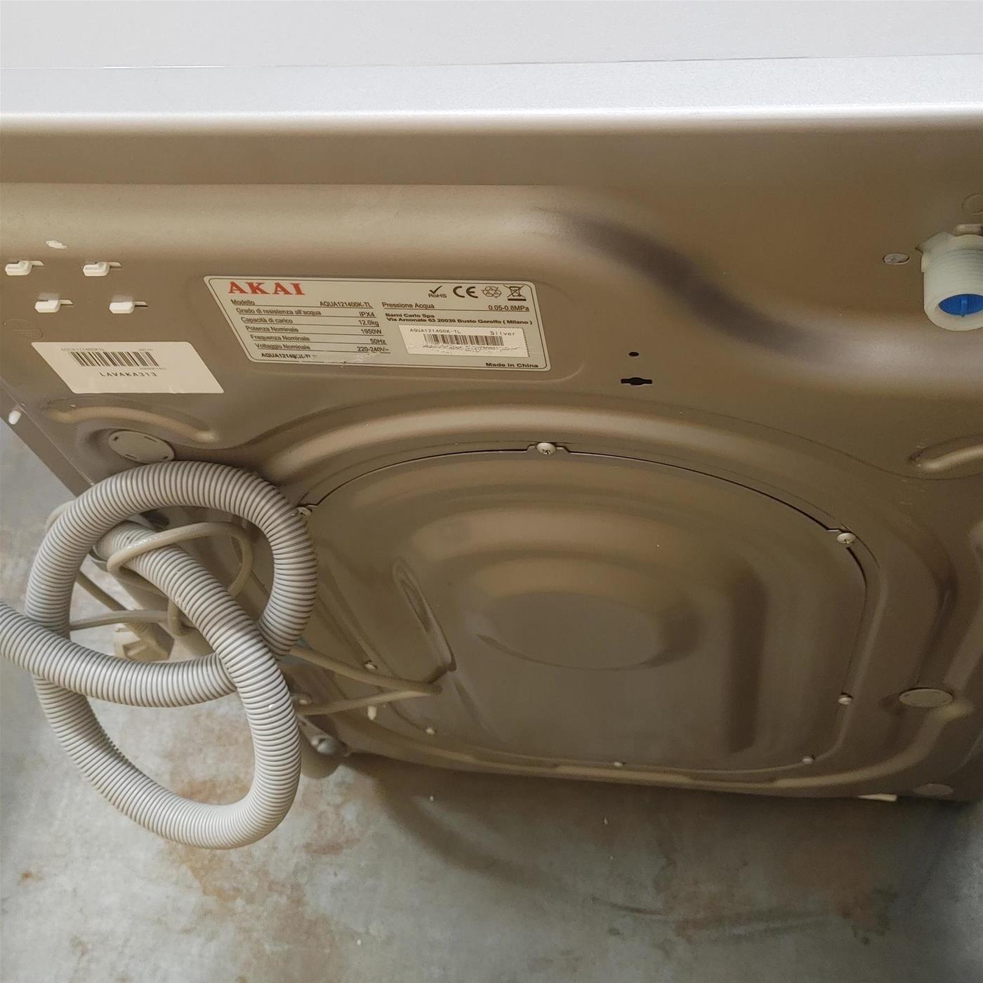 AKAI Lavatrice AQUA121400KTL Silver 12 Kg