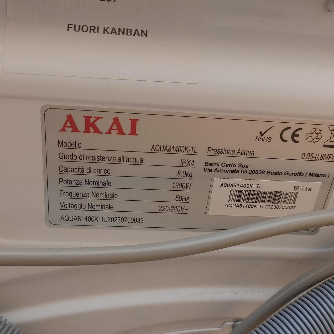 Lavatrice AKAI AQUA81400K-TL 8 Kg