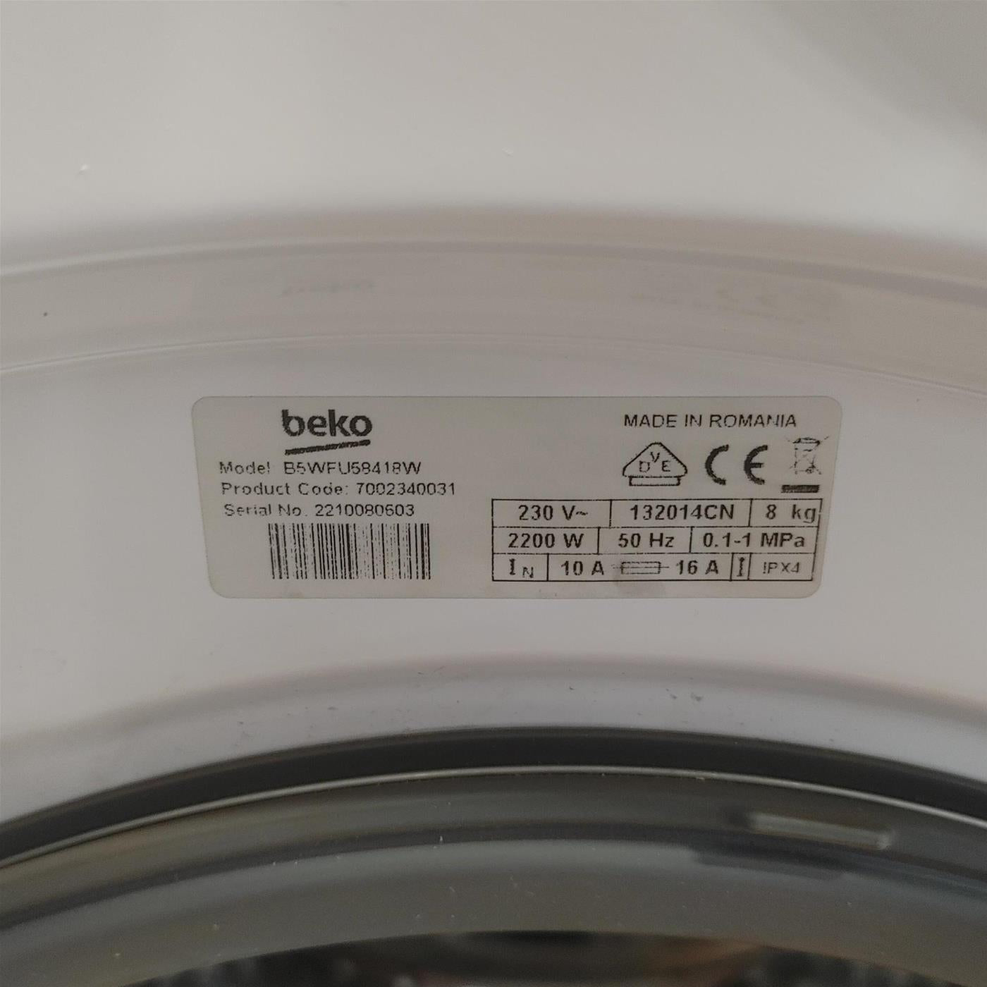 Lavatrice Beko B5WFU58418W 8 kg