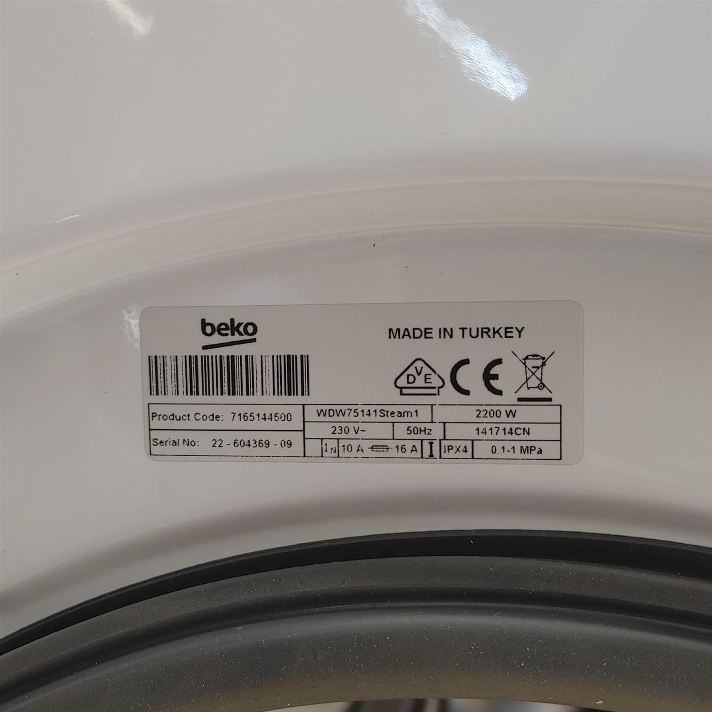 Lavasciuga BEKO WDW75141Steam1, 7 kg / 4 kg, 1400 giri/min.
