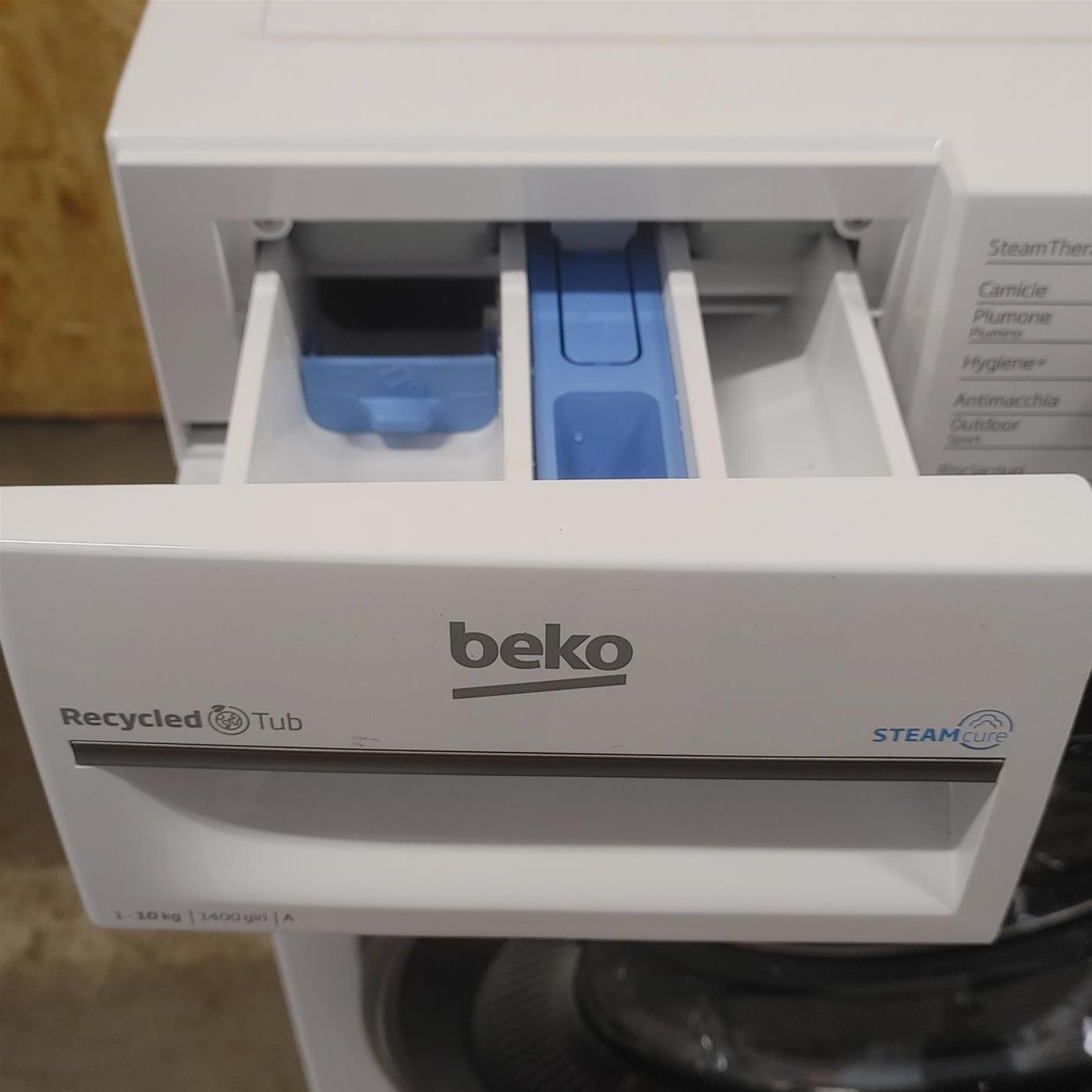 Lavatrice Beko BWT3104S Carica frontale 10 kg 1400 giri/min Nero, Bianco