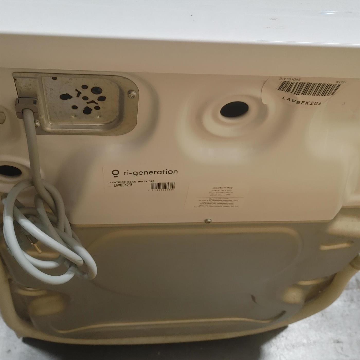 Lavatrice Beko BWT3104S Carica frontale 10 kg 1400 giri/min Nero, Bianco