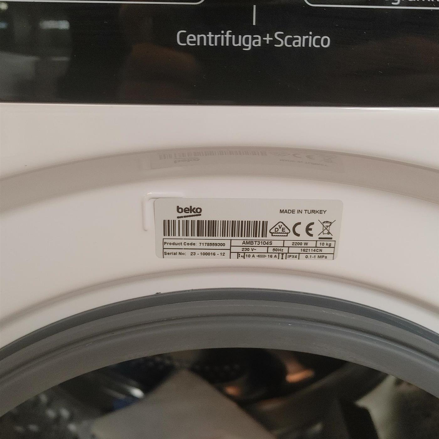 Lavatrice Beko b300 AMBT3104S Carica frontale 10 kg 1400 giri Bianco