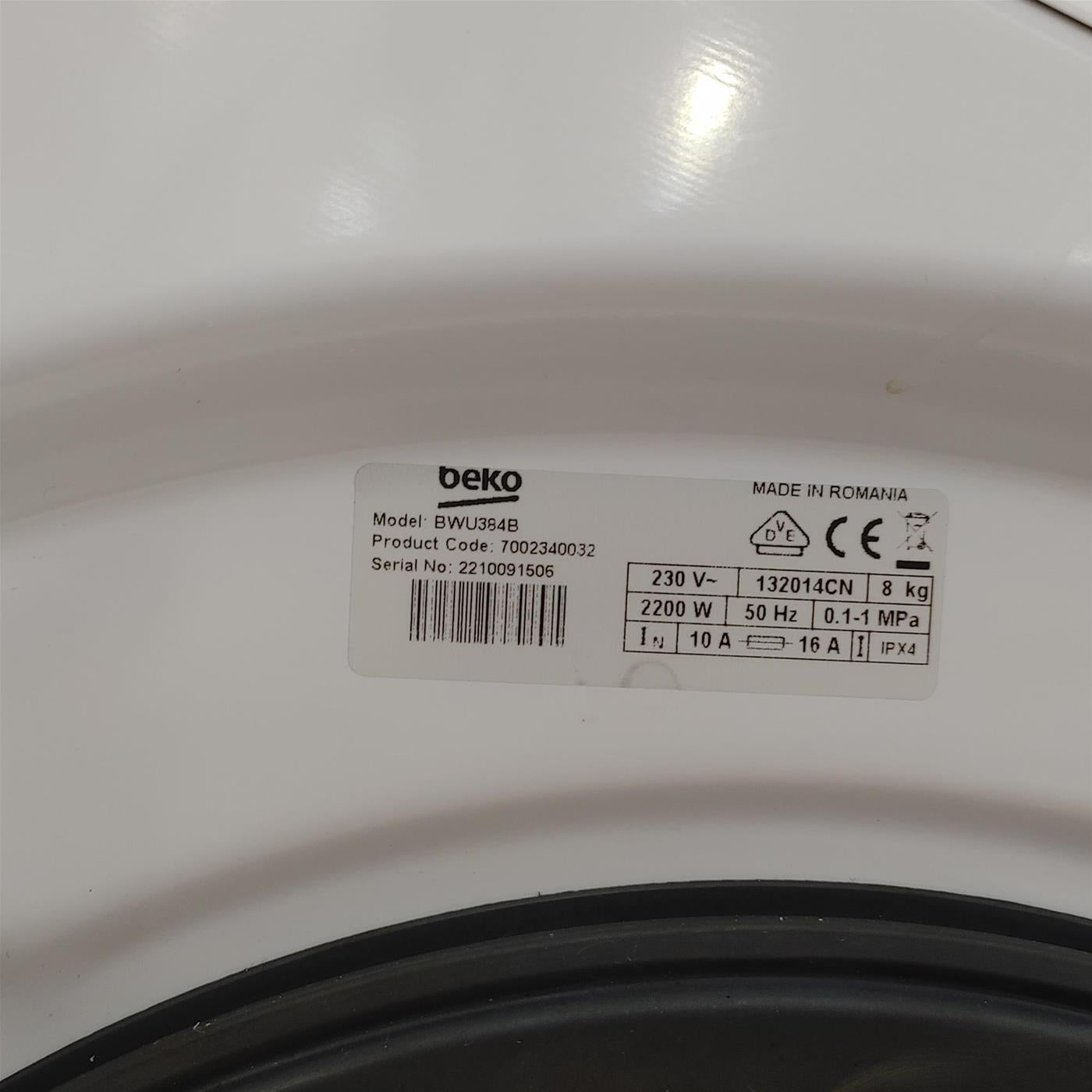 Lavatrice Beko Beyond BWU384B: Classe A 8 Kg
