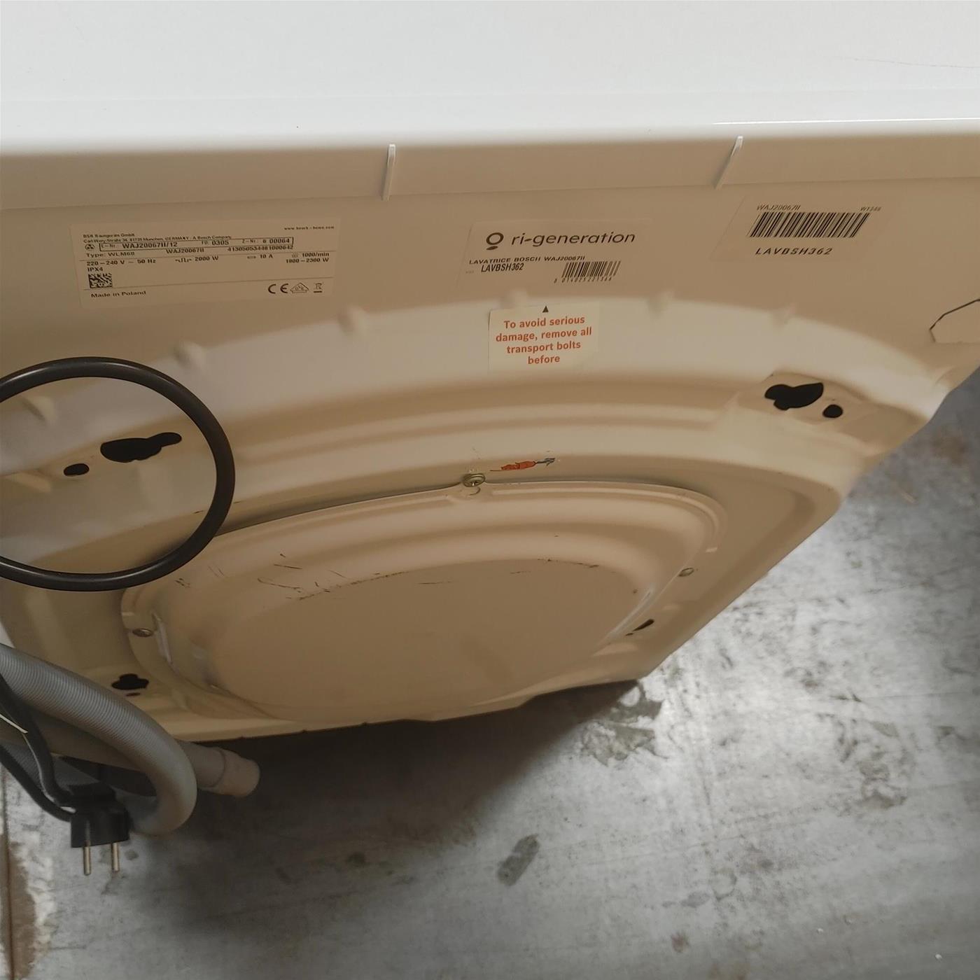 Lavatrice Bosch Serie 2 WAJ20067II Carica frontale 7 kg 1000 giri Bianco