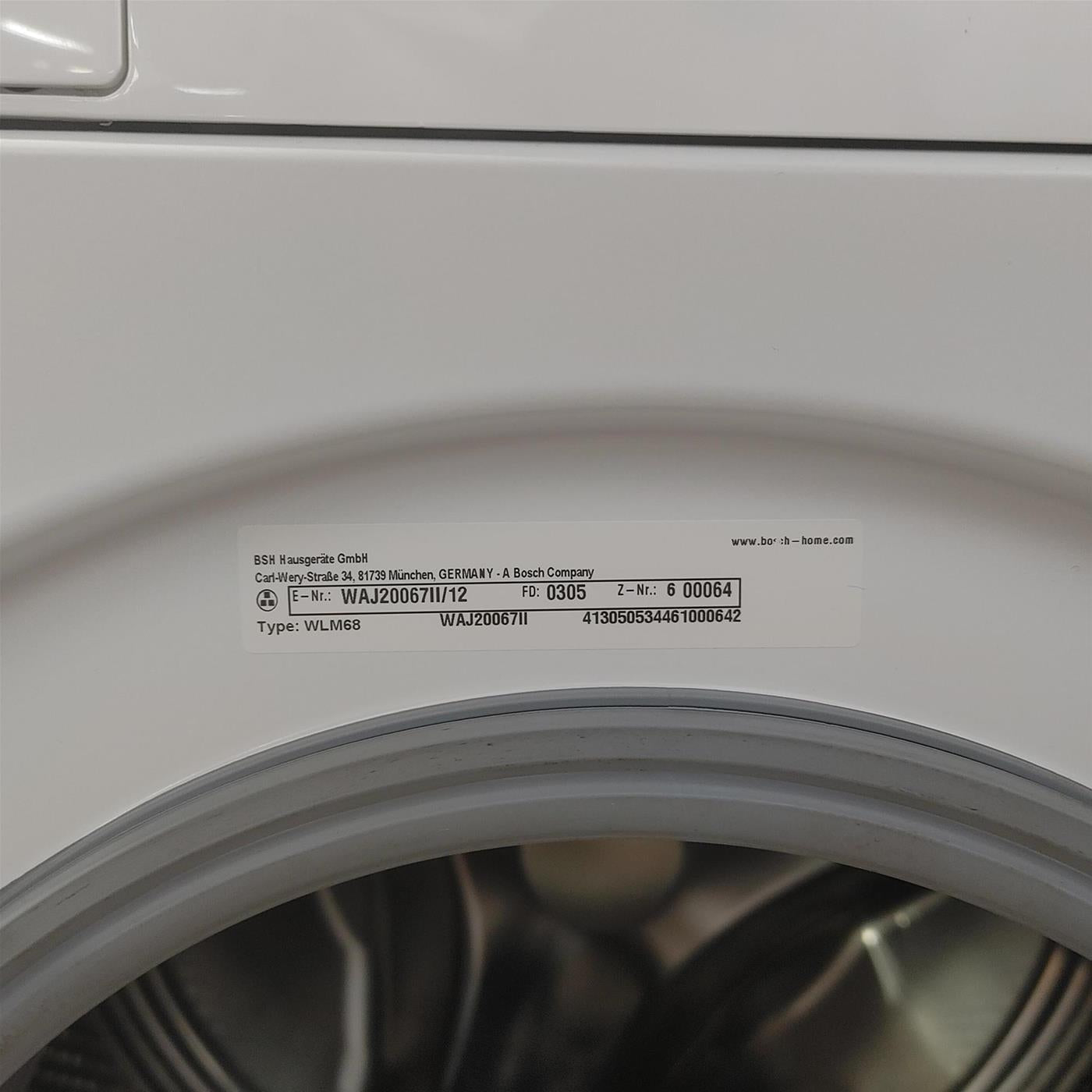 Lavatrice Bosch Serie 2 WAJ20067II Carica frontale 7 kg 1000 giri Bianco