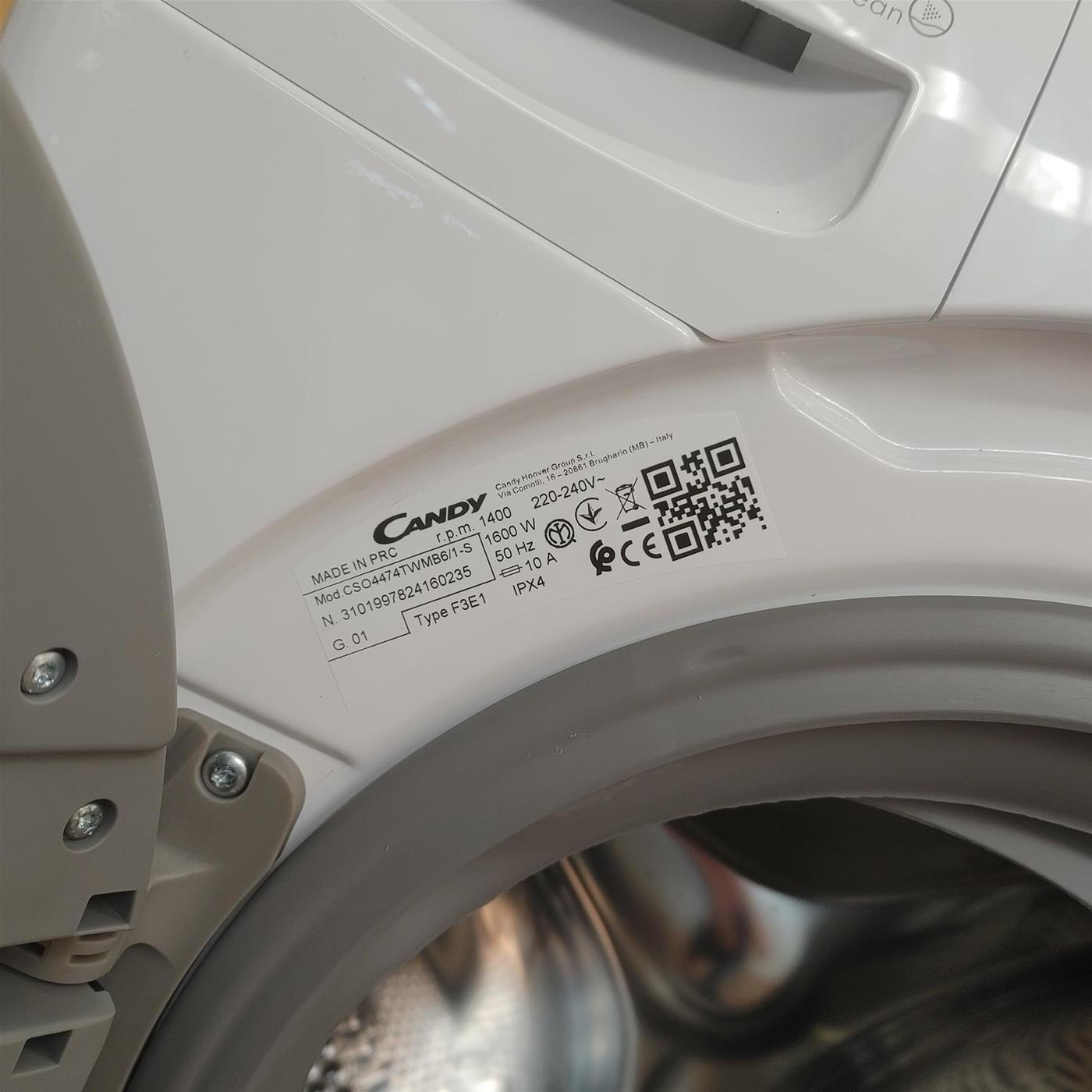 Lavatrice Candy Smart Pro Inverter CO4474TWM6/1-S Carica frontale 7 kg 1400 giri Bianco