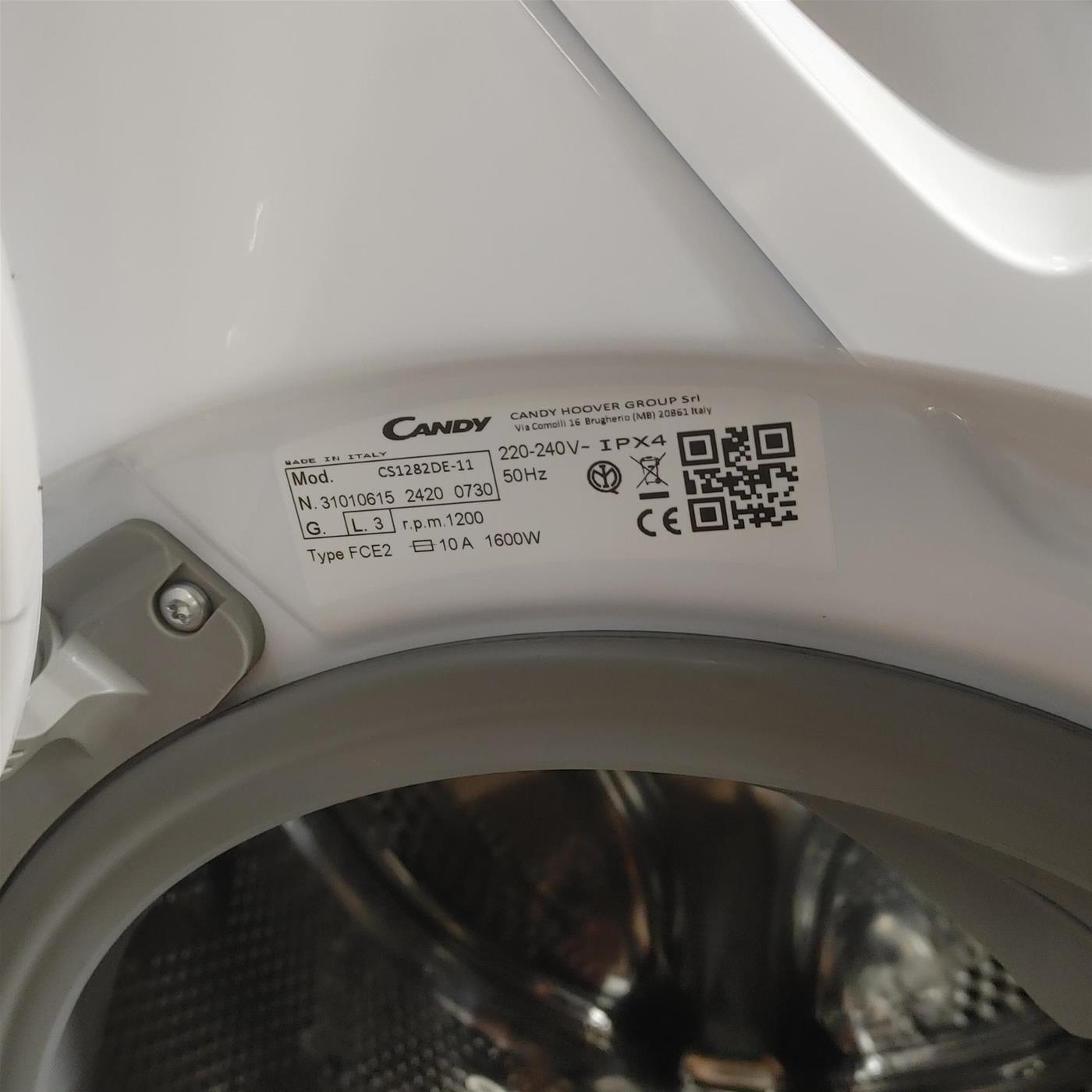 Candy Smart CS1282DE-11 lavatrice Caricamento frontale 8 kg 1200 Giri/min D Bianco