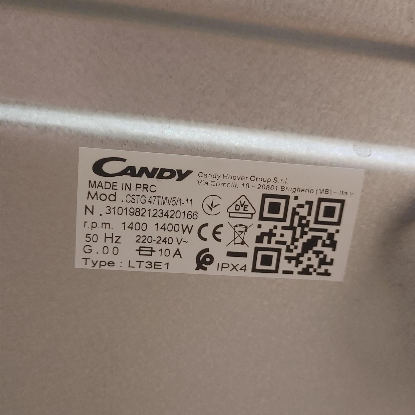 Candy Smart Inverter CSTG 47TMV5/1-11 washing machine Top-load 7 kg 1400 RPM White