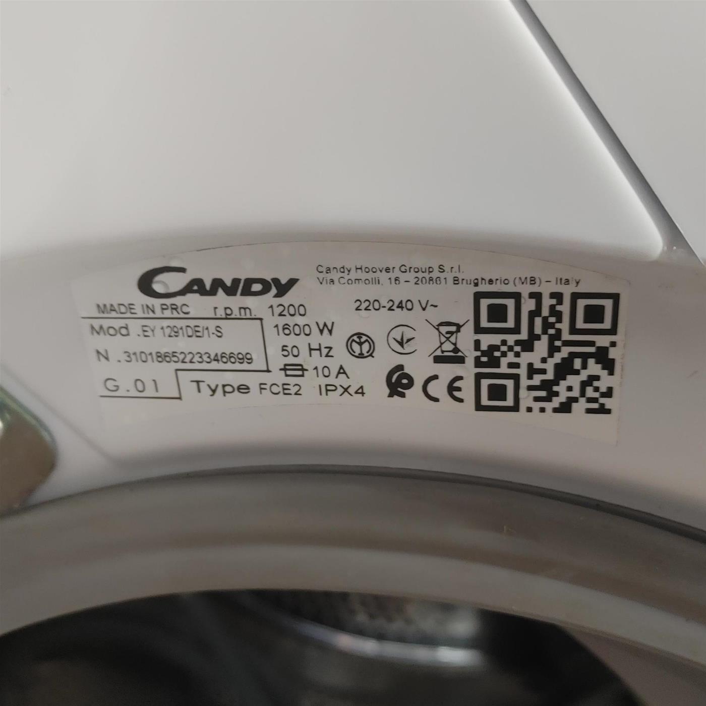 Candy Easy EY 1291DE/1-S lavatrice Caricamento frontale 9 kg 1200 Giri/min Bianco