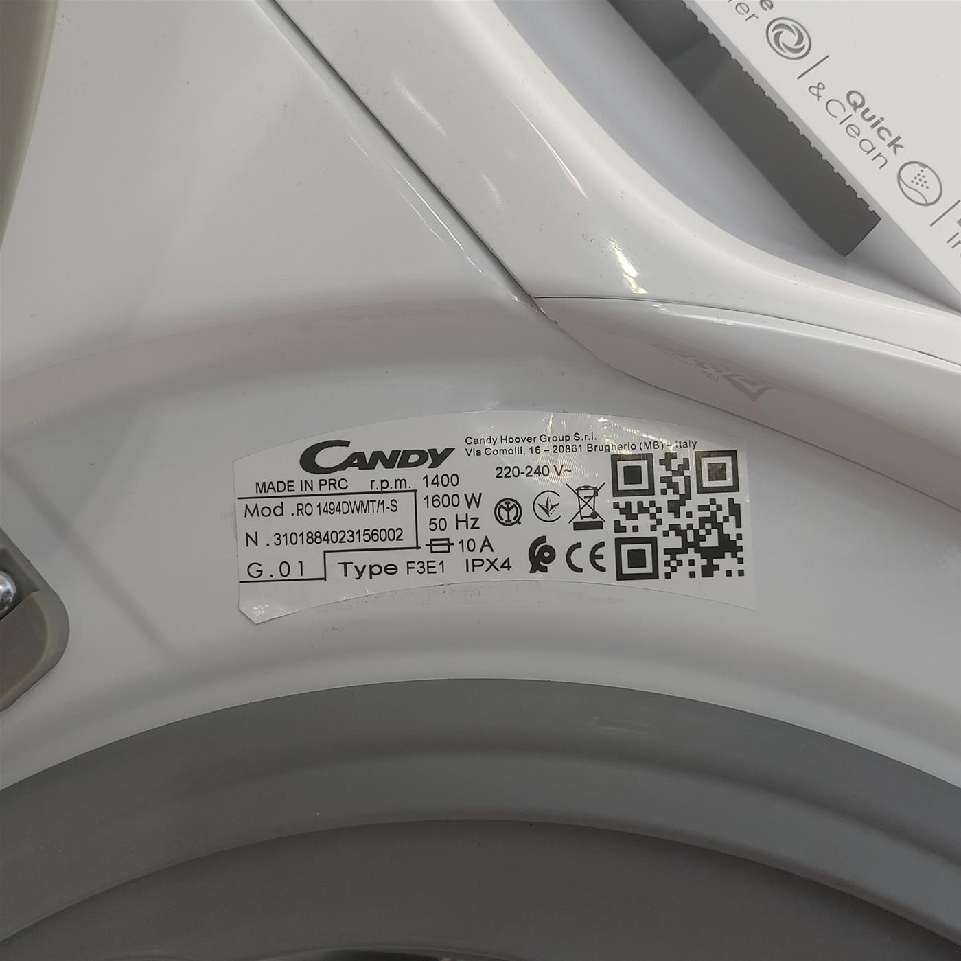 Lavatrice Candy RapidÓ RO 1494DWMT Carica frontale 9 kg 1400 giri Bianco